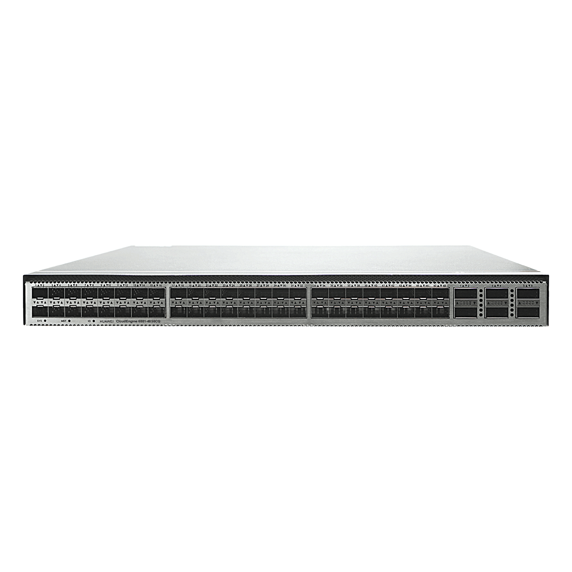 Switch Core / 48 puertos SFP+ 10G / 6 puertos QSFP28 40G-100G / Stacking / M-LAG / Flujo aire reversible — HUAWEI · SKU CE6881-48S6CQ-B