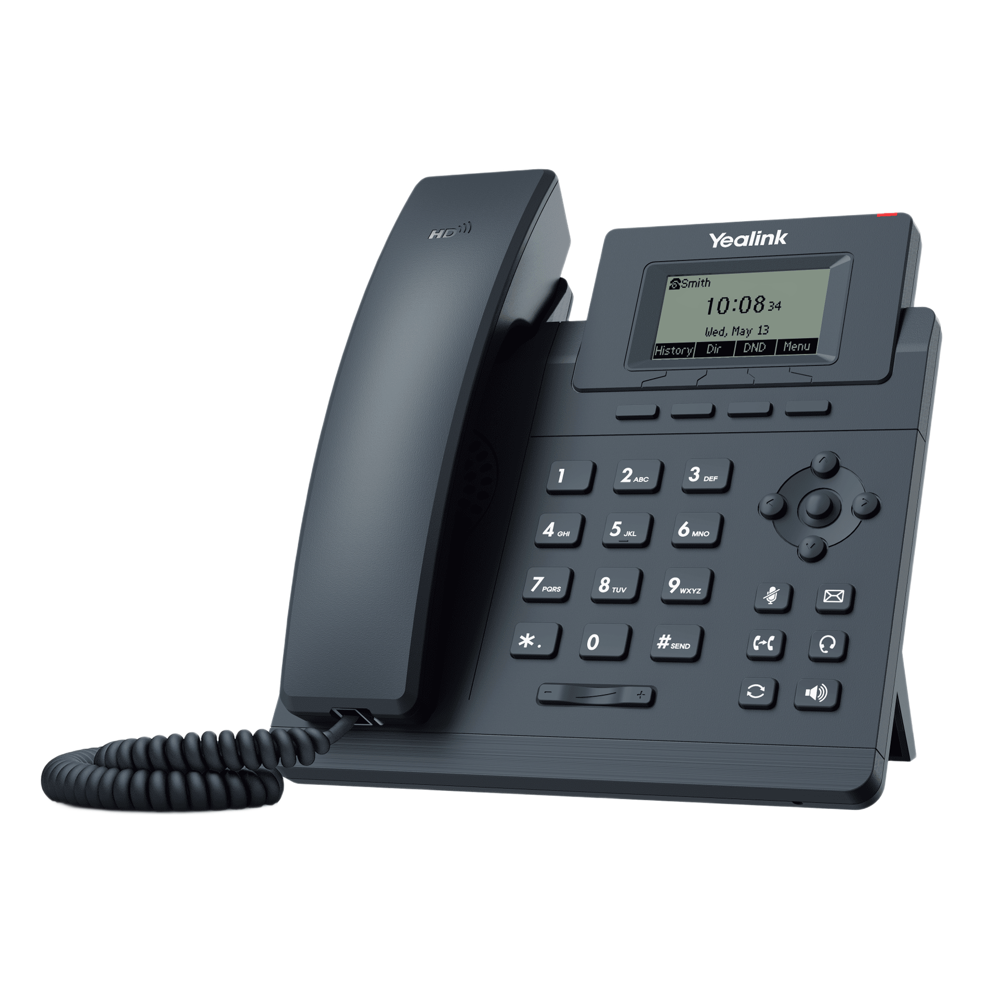 Teléfono IP Empresarial / Pantalla LCD 2.3" / 1 Cuenta VoIP / Dual Ethernet 10/100 Mbps / PoE / Conferencia 5 Participantes — YEALINK · SKU SIP-T30P