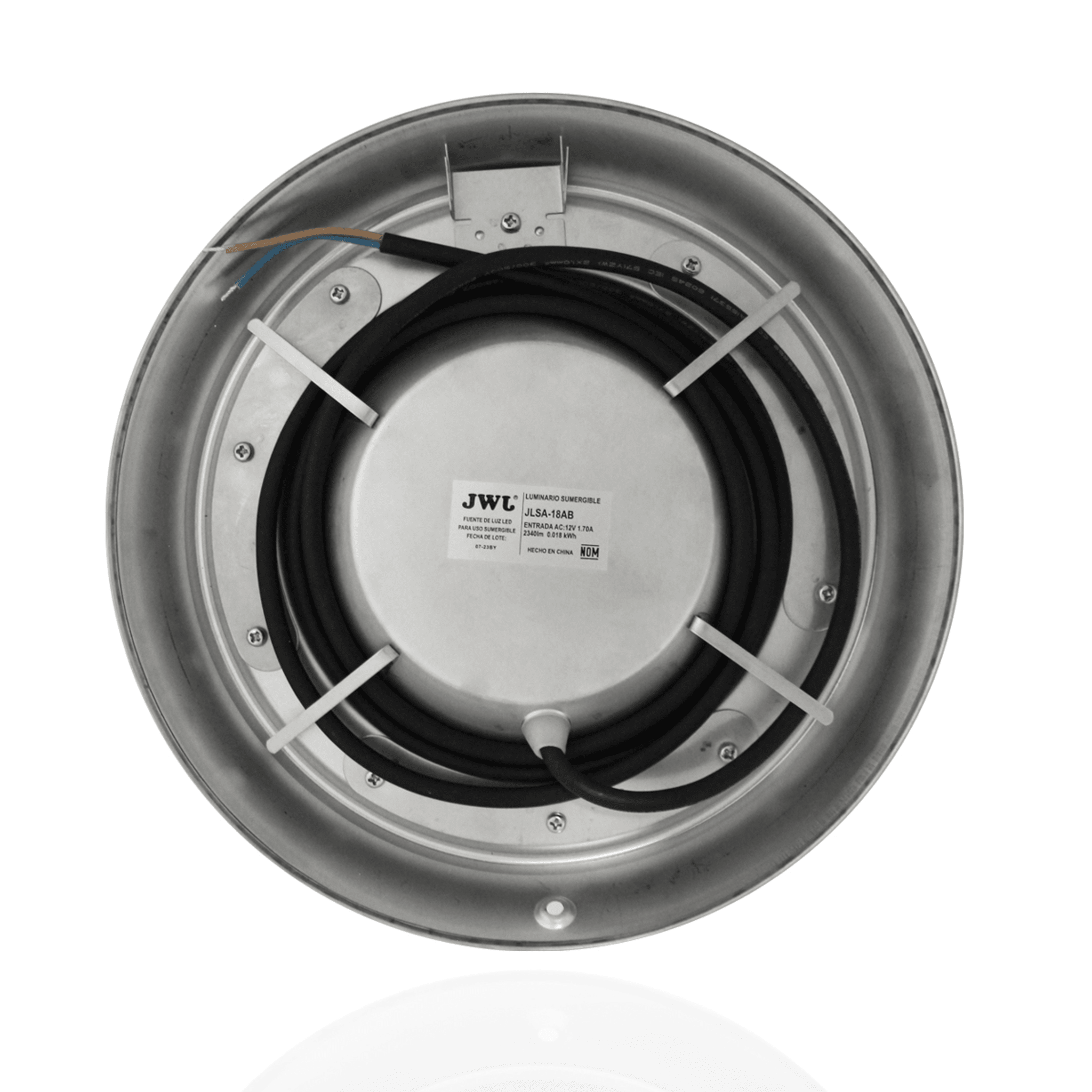 Luminario Sumergible RGB / 18W / 2340 lm / IP68 / Ø290mm x 62mm / Uso Exterior / Transformador JPY-50