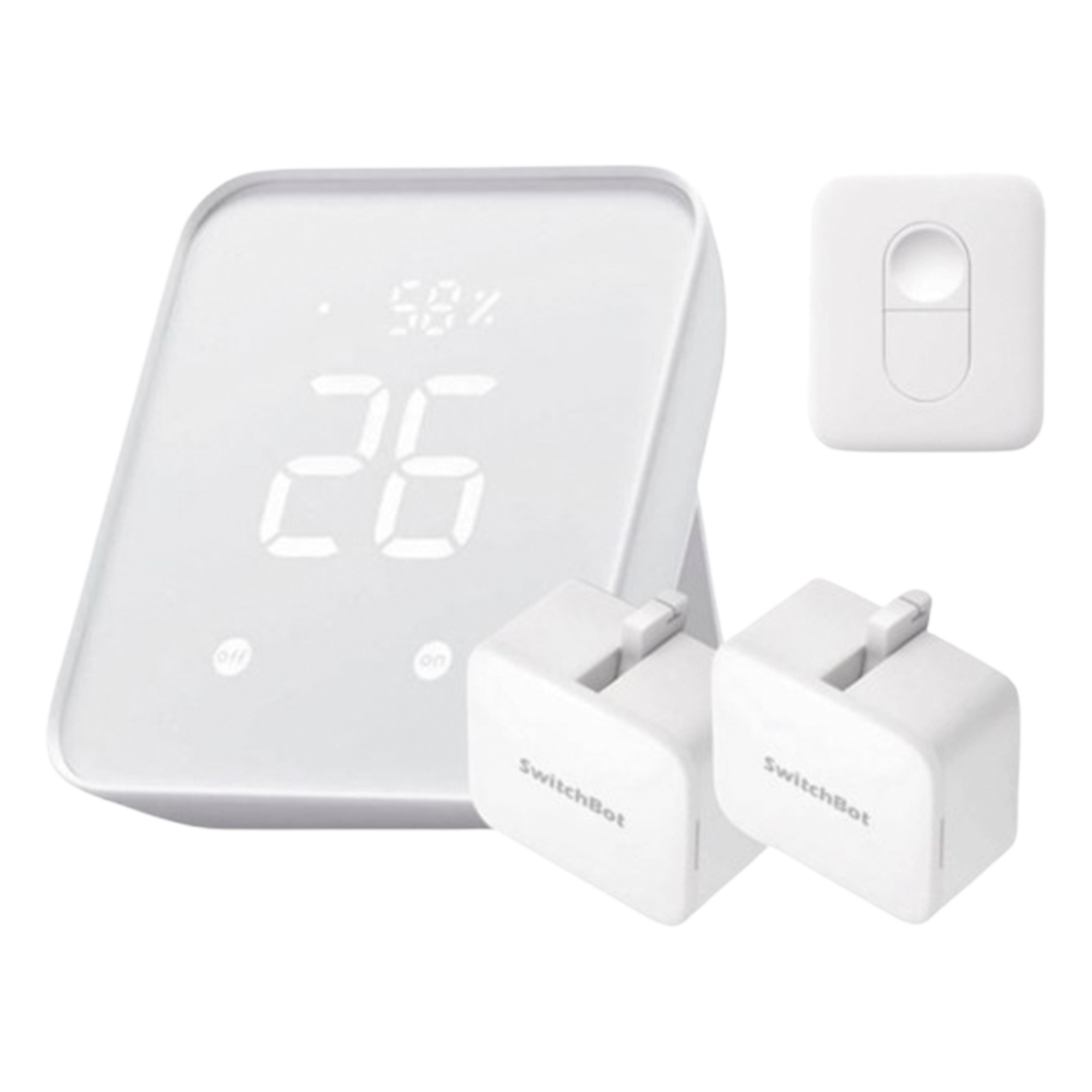 Controlador Hub Inteligente / Conexión Dual Wi-Fi y Bluetooth 4.2 / Alcance 120 m (393.7 ft) / Compatibilidad IR / Soporte Matter — SWITCHBOT · SKU SWITCHBOTKHBR