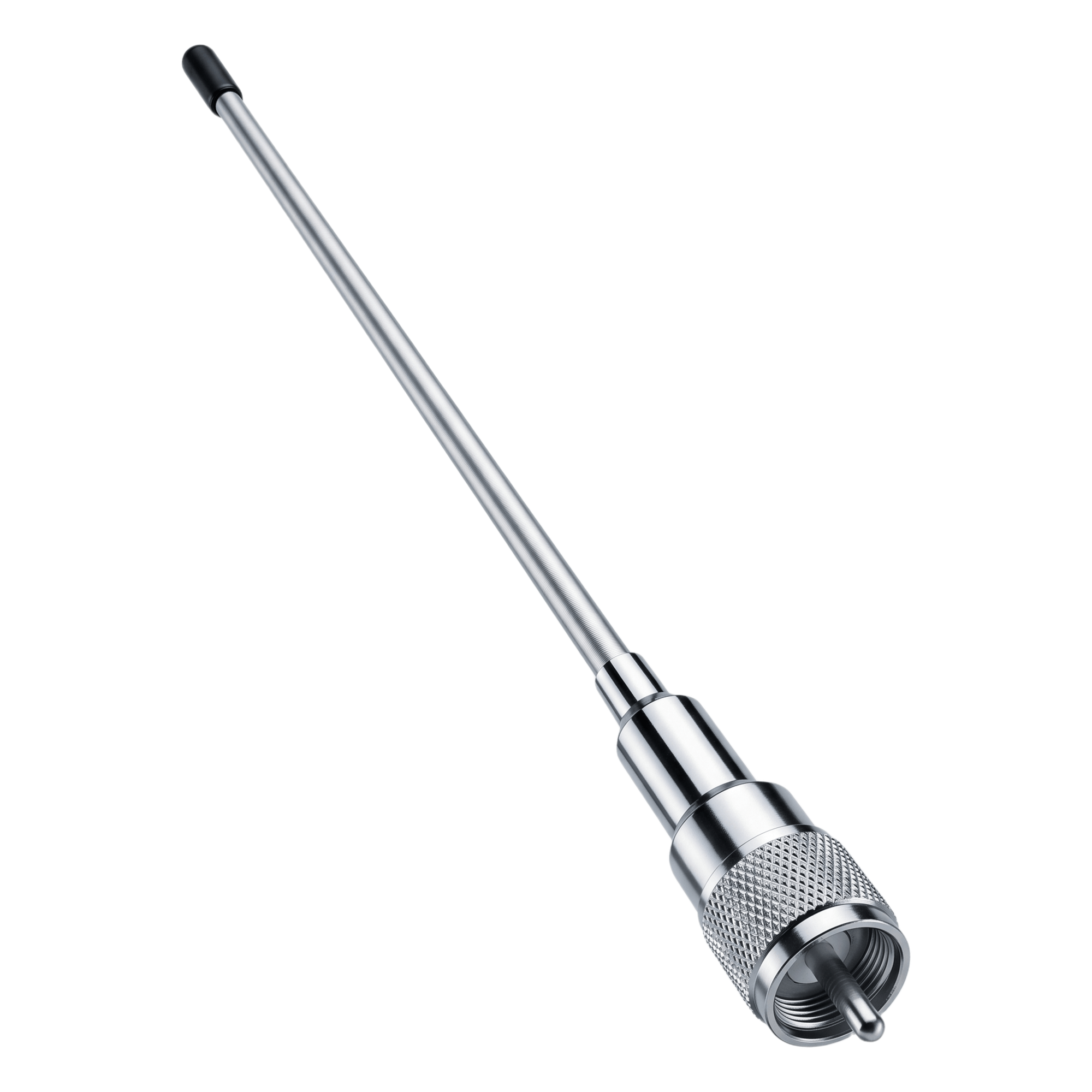 Antena VHF-UHF Marina / 136-512 MHz / 2.1 dBi / 200W / PL-259 Macho / 55.8 cm (22 in) / Omnidireccional 360° — TXPROMARINE · SKU TX-PQ136512-PLSYS