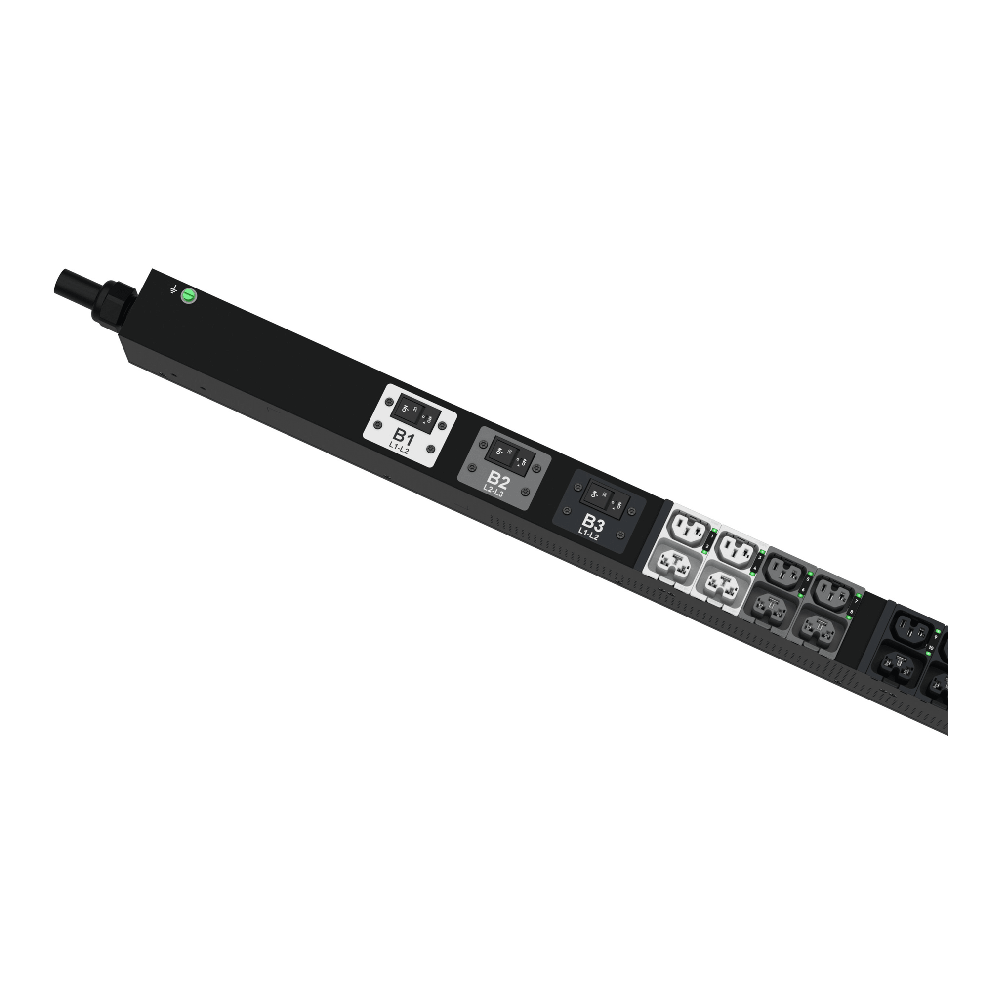 PDU Monitoreable y Switchable / 8.6 kVA / 208 Vca / 30 A / 48 Salidas C13/C15 y C19/C21 / Entrada NEMA L21-30P / Instalación Vertical