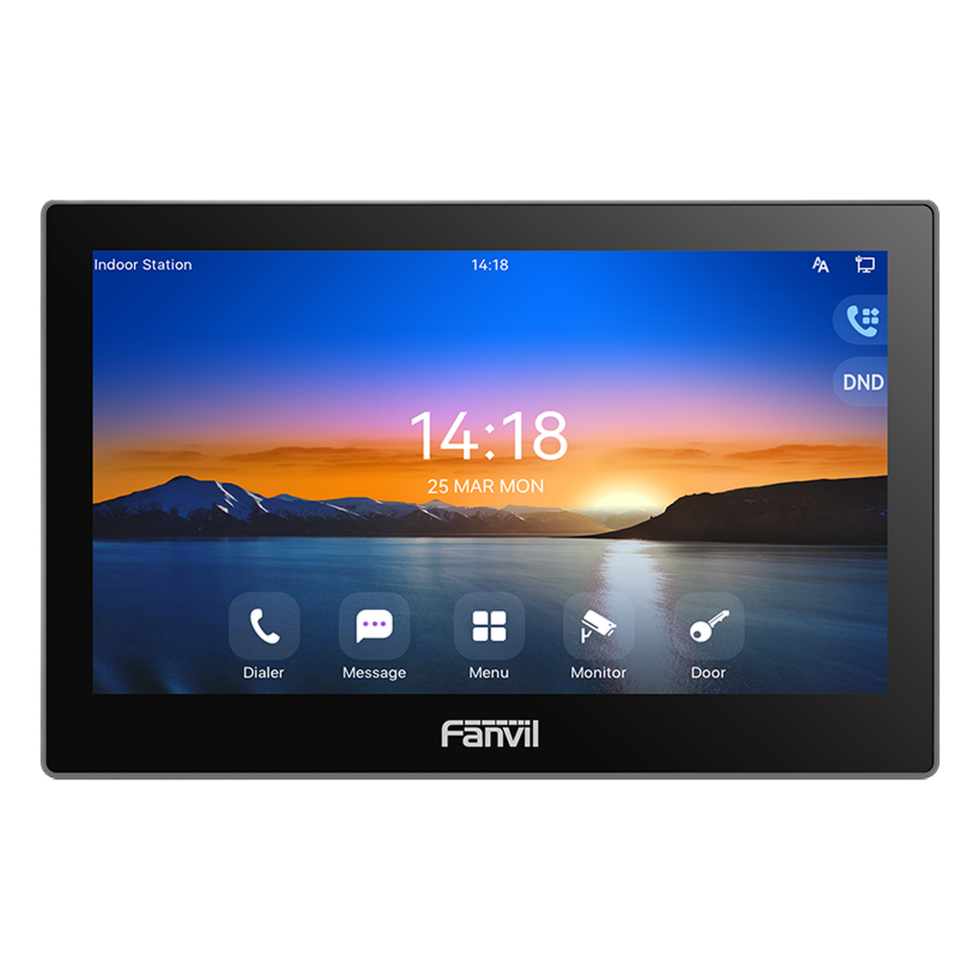Monitor IP/SIP para Interior / Pantalla Táctil 7 Pulgadas / Video HD 1080p H.264 / Wi-Fi y Ethernet 10/100 Mbps / Control de Acceso Remoto — FANVIL · SKU I504W