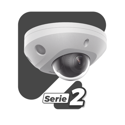 [Dual Light + 2 Micrófonos Integrados] Mini Domo IP 6 Megapixel / Lente 2.8 mm / 30 mts Luz Blanca + 30 mts IR / ACUSENSE / Exterior IP67 / IK8 /  WDR 120 dB / PoE / ONVIF / Micro SD / ACUSEEK
