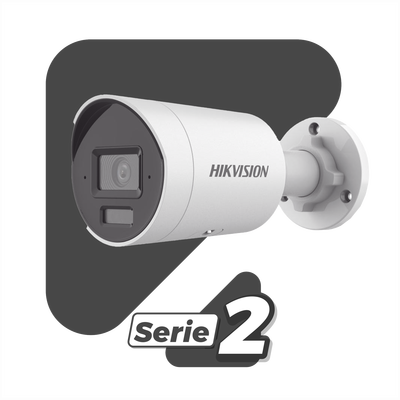 [Dual Light + 2 Micrófonos Integrados] Bala IP 2 Megapixel / Lente 2.8 mm / 40 mts Luz Blanca + 40 mts IR / ACUSENSE / Exterior IP67 / WDR 120 dB / PoE  / Micro SD / Metal / ACUSEEK