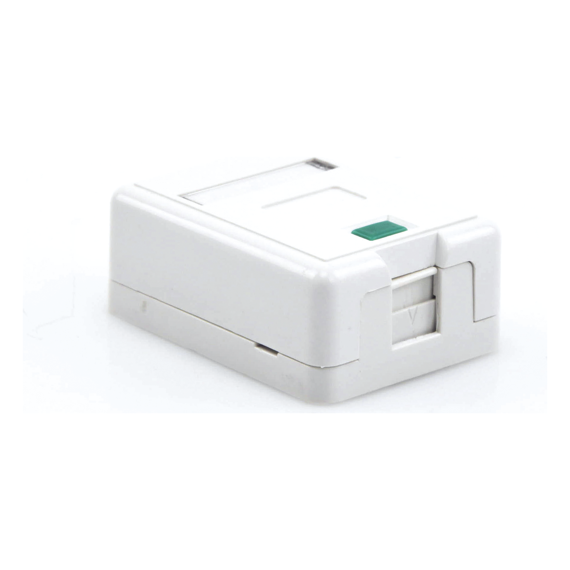 Caja de Pared Superficial / 1 Puerto Keystone / Montaje Vertical / UL 94V-0 / Certificada UL, CE, ETL