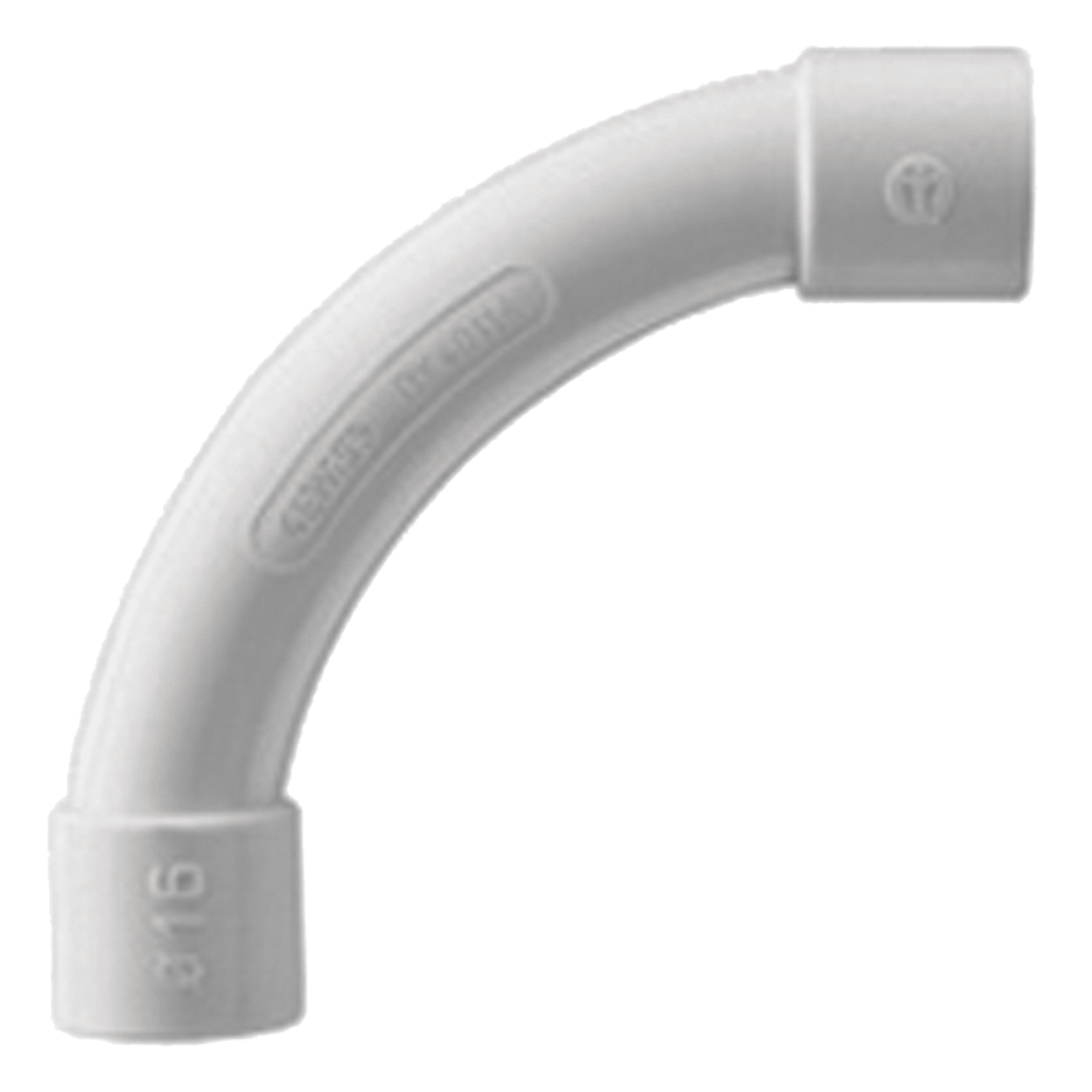 Curva para Tubería Rígida / 50 mm / PVC Auto-extinguible / Libre de Halógenos / Datos y Telecomunicaciones — GEWISS · SKU DX-40-140