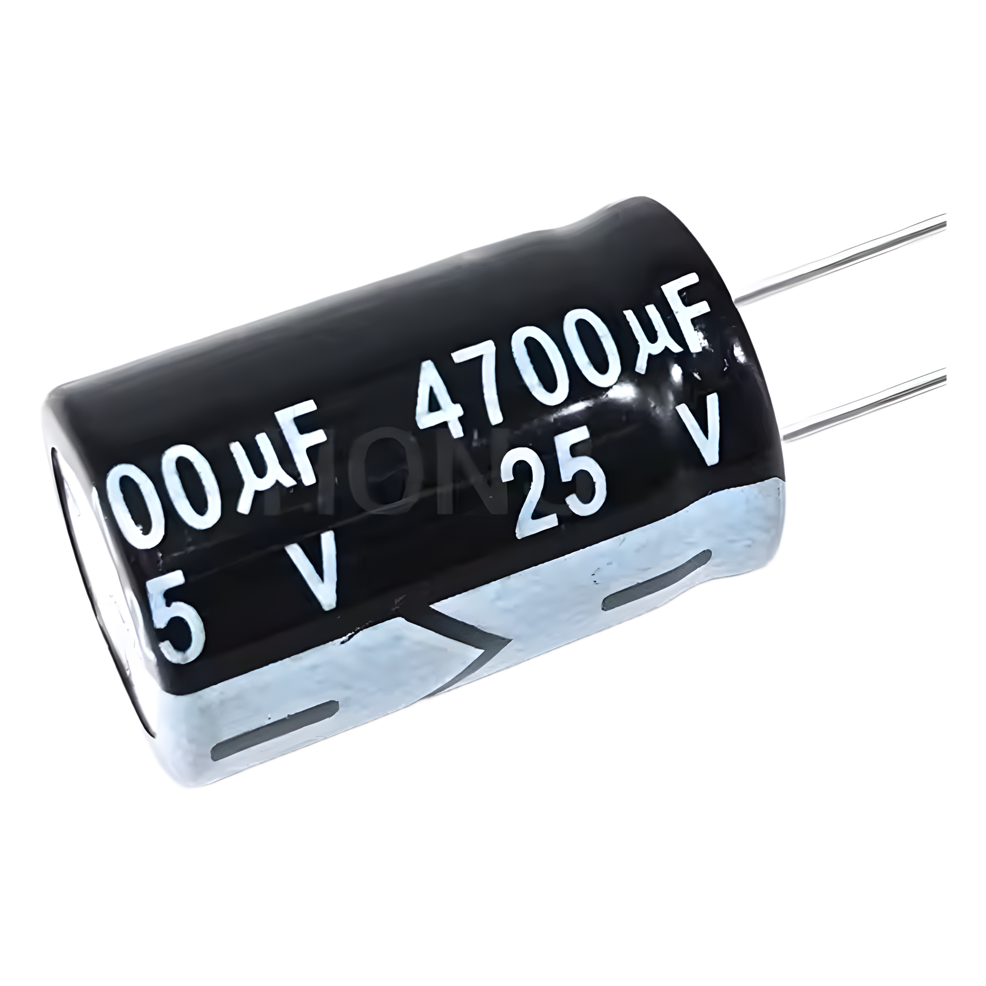 Capacitor Electrolítico / 4700 µF / 25 V / Filtrado y Almacenamiento / Tamaño Compacto — SYSCOM PARTS · SKU 4700M0025V