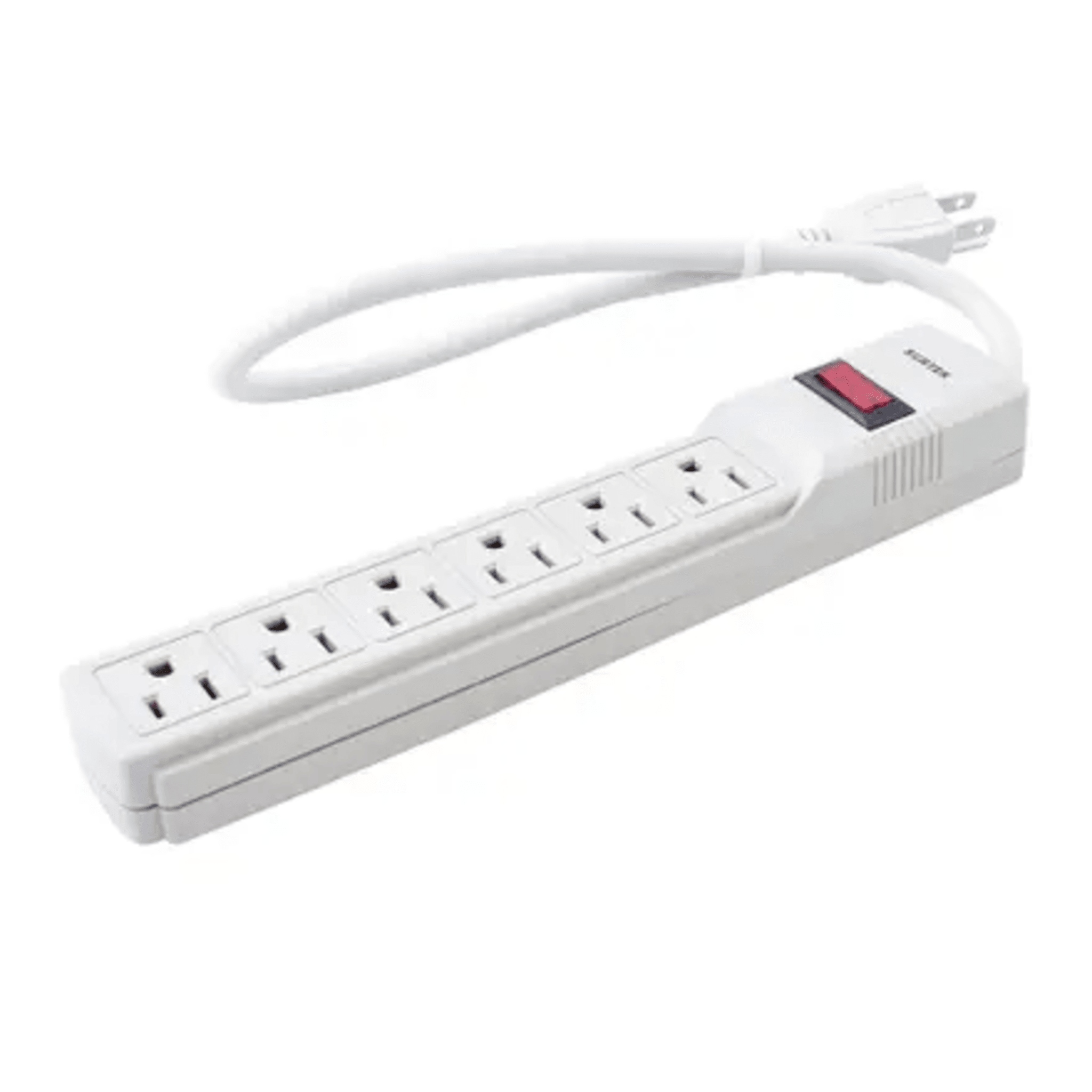 Multicontacto con Supresor de Picos 270 Joules, Voltaje de Entrada: 127 Vca NEMA 5-15P, Con 6 Salidas NEMA 5-15R. 