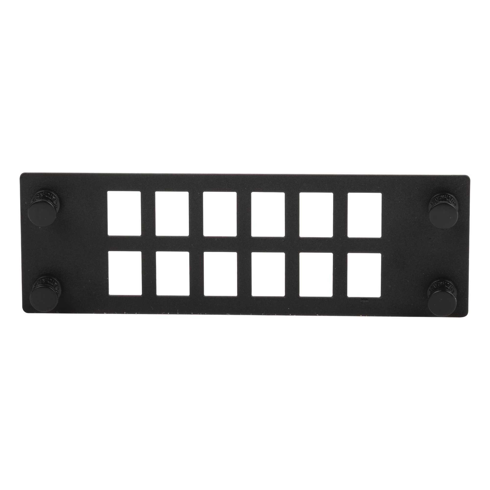 Placa para Adaptadores de Fibra Óptica / 12 Posiciones / Compatible con Gabinetes FPONE3 y FPONE4 / 4.53' x 41.6' x 5.12' — PANDUIT · SKU FPONEAP12