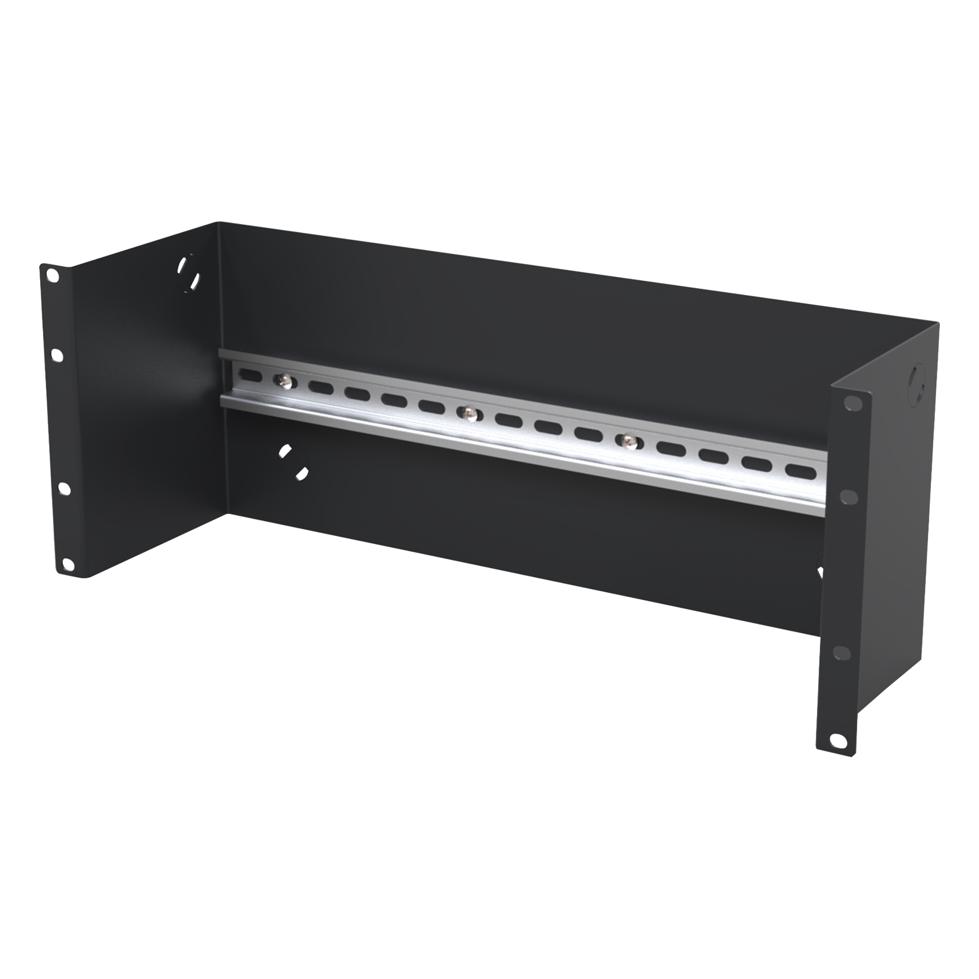 Riel DIN 35 mm / Soporte Rack 19" / 4U / Acero Resistente / Sujeción por Broche — LINKEDPRO BY EPCOM · SKU LP-RDM-4U