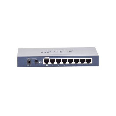 Switch Administrable de Escritorio de 8 Puertos Gigabit/ 2 Puertos SFP / 20 Gbps Switching / PoE In 802.3af/at / Dual Power DC + PoE / VLAN Q-in-Q / IPv6/IPv4/  Administración Remota con CloudNMS