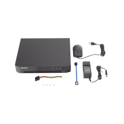 DVR Pentahíbrido / 16 Canales TURBOHD + 8 Canales IP / 5 Megapixel Lite / Audio Bidireccional por Coaxitron / ACUSENSE / 1 Bahía HDD 10 TB / Salida HDMI+VGA Full HD