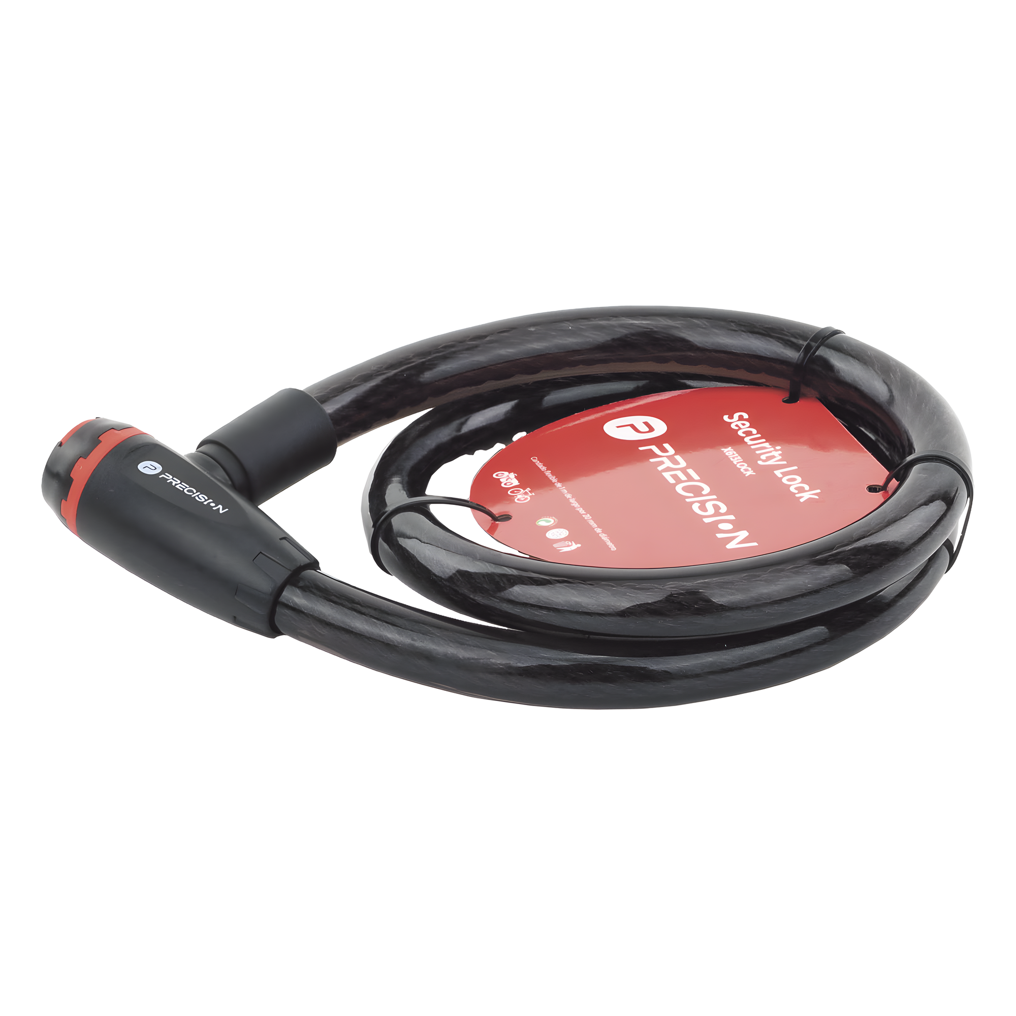 Candado de Cable / 20 mm Diámetro / 1000 mm (3.28 ft) Largo / Cierre por Llave / PVC Recubierto
