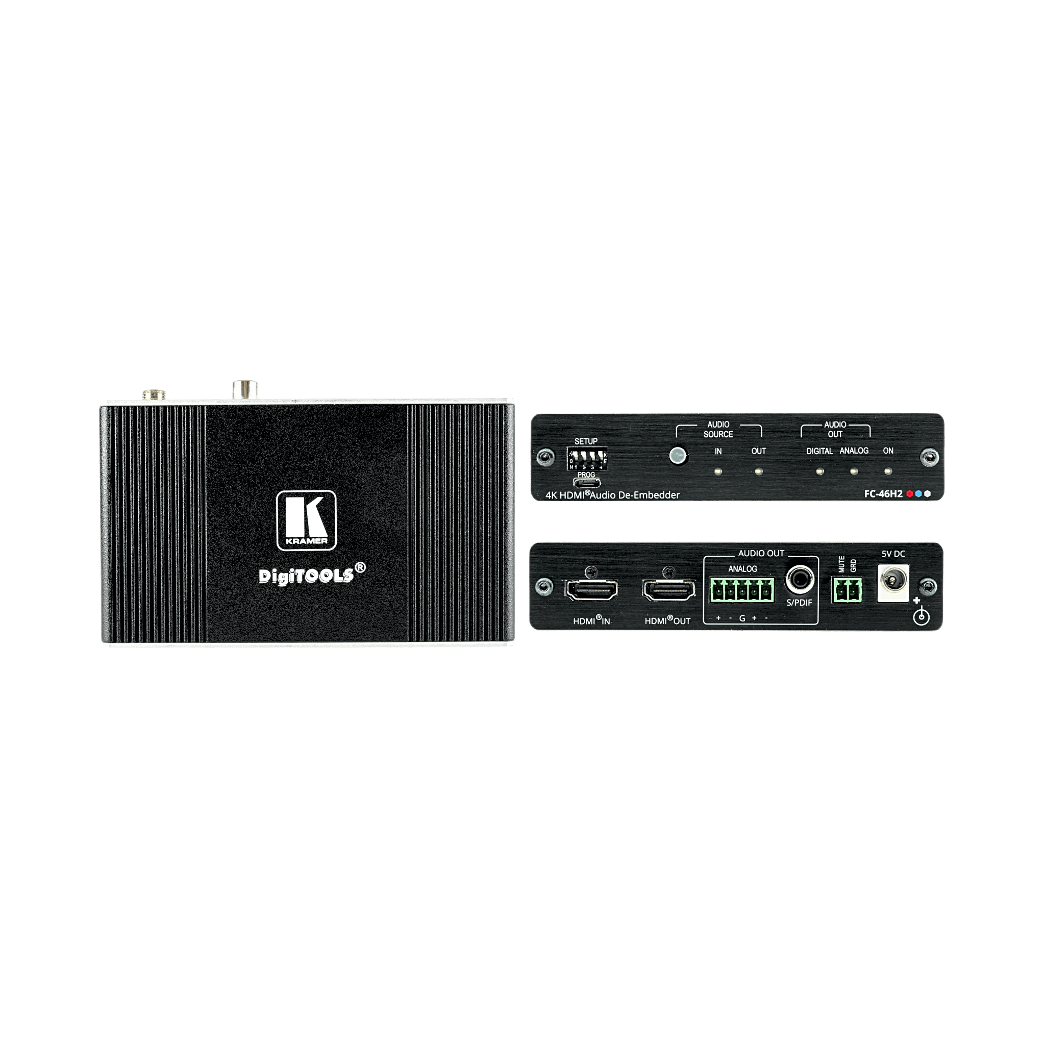 Desembebedor de Audio HDMI / 4K 60 Hz UHD (4:4:4) / 18 Gbps / HDR / HDCP 2.2 / Salidas S/PDIF y Balanceado / ARC / EDID Inteligente
