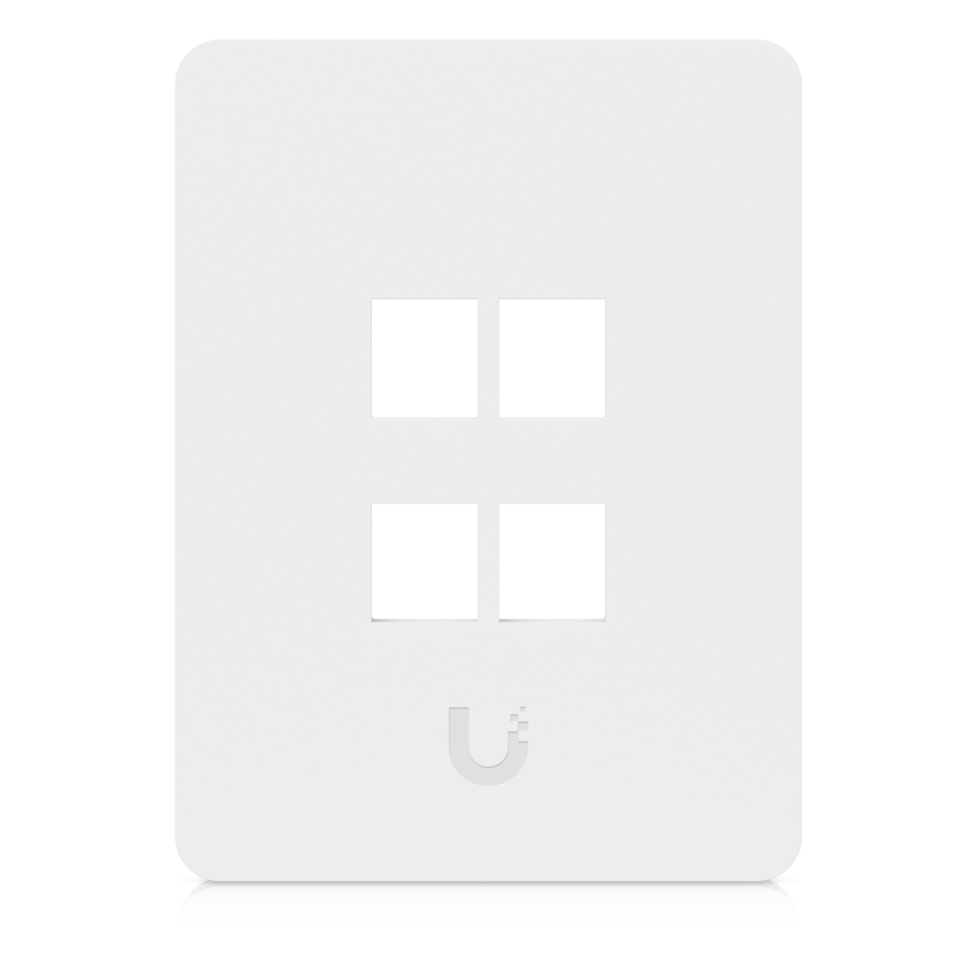 Placa de Pared Vertical Universal para Keystone de 4 Puertos con Cubierta Pintable, Acabado Personalizable, Paquete con 4 Piezas