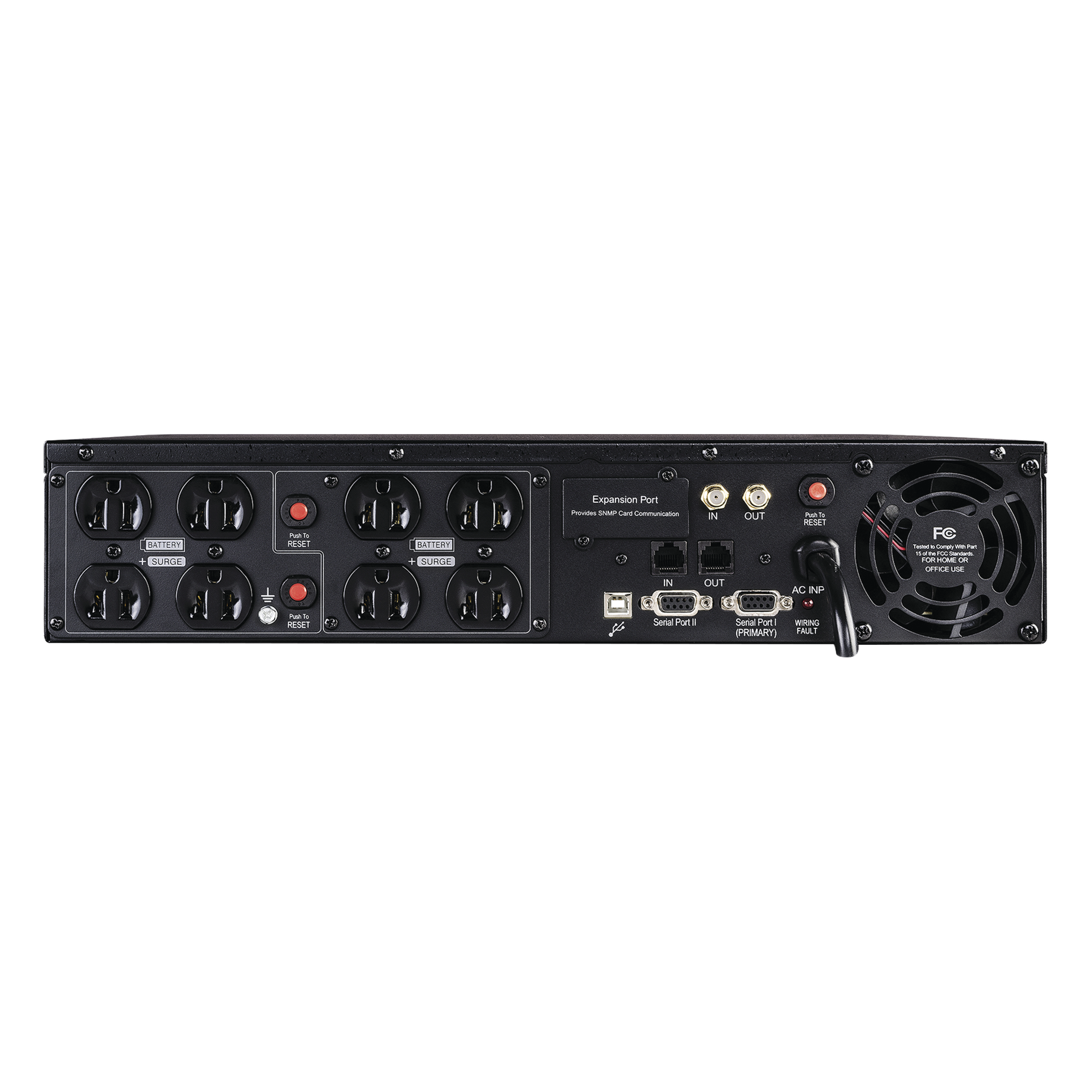 UPS Línea Interactiva / 1500 VA / 900 W / 8 Tomas NEMA 5-15R / Torre o Rack 2U / AVR Integrado / LCD Multifunción