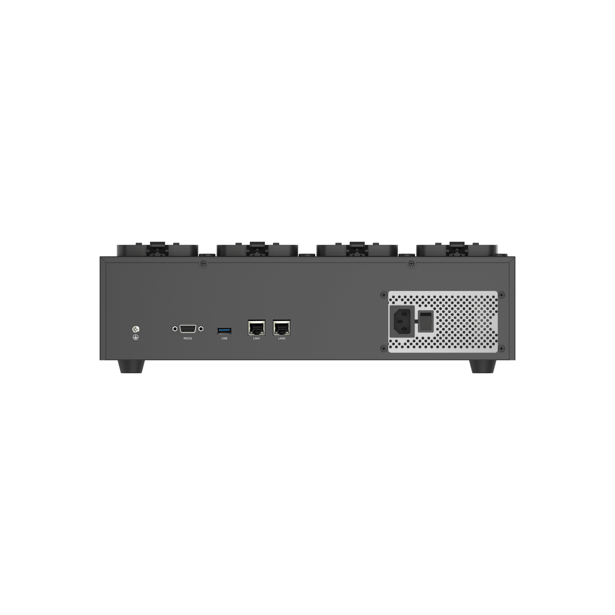 Dock Station de Escritorio con 8 Estaciones de Carga para Body Cams / Doble Interfaz de Red / 4 Bahías de HDD / Carga y Respaldo Automático / Prevención de Pérdida de Datos / Cobertura Cíclica / Reproducción d