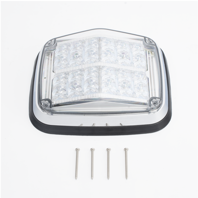 Luz de advertencia de 8 X 6", Color Rojo / Claro, SAE,  IP67, Ideal para Ambulancias