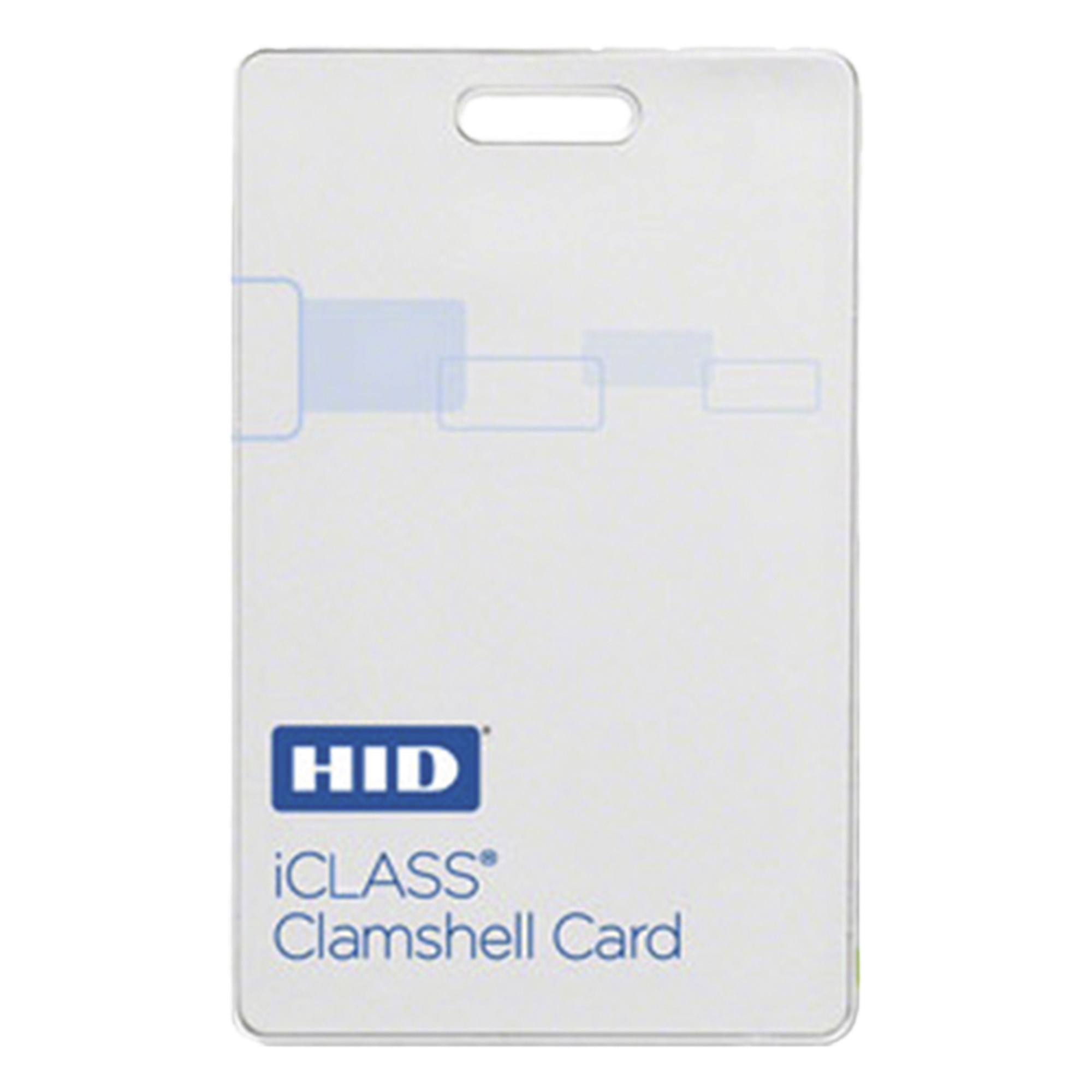 Tarjeta de Proximidad iClass / 2 kbit Memoria / Formato H10301 26-bit / Código de Sitio 0-255 / Numeración 0-65535 / Diseño Clamshell — HID · SKU ICLASS2080