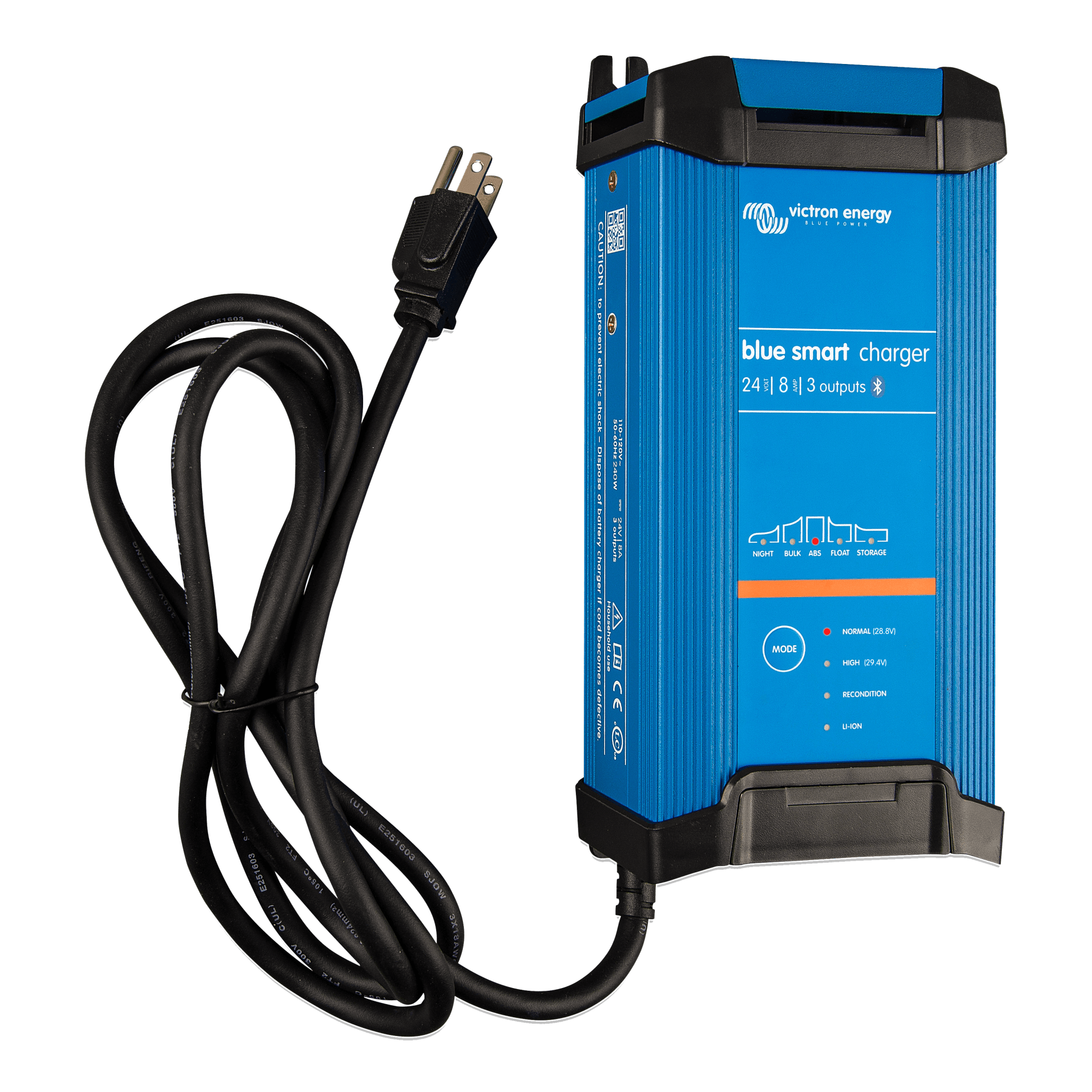 Cargador de Baterías Inteligente / 24V / 16A / 6 Etapas / Bluetooth / Eficiencia 93% / IP22 / Plomo-ácido y Litio — VICTRON ENERGY · SKU BSIP2224/16