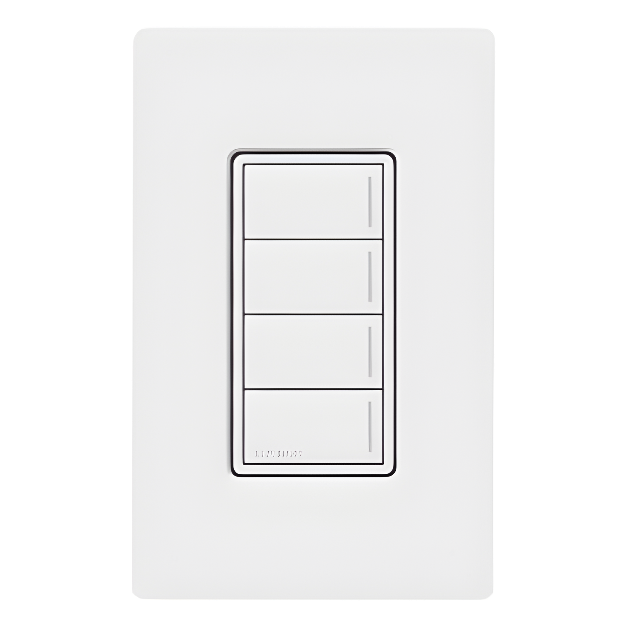 Botonera Híbrida / 4 Botones de Escena / Dimmer Integrado / LED de Ubicación / FASS Frontal / RadioRA 3 — LUTRON RADIORA 3 · SKU RRSTHN4BSW