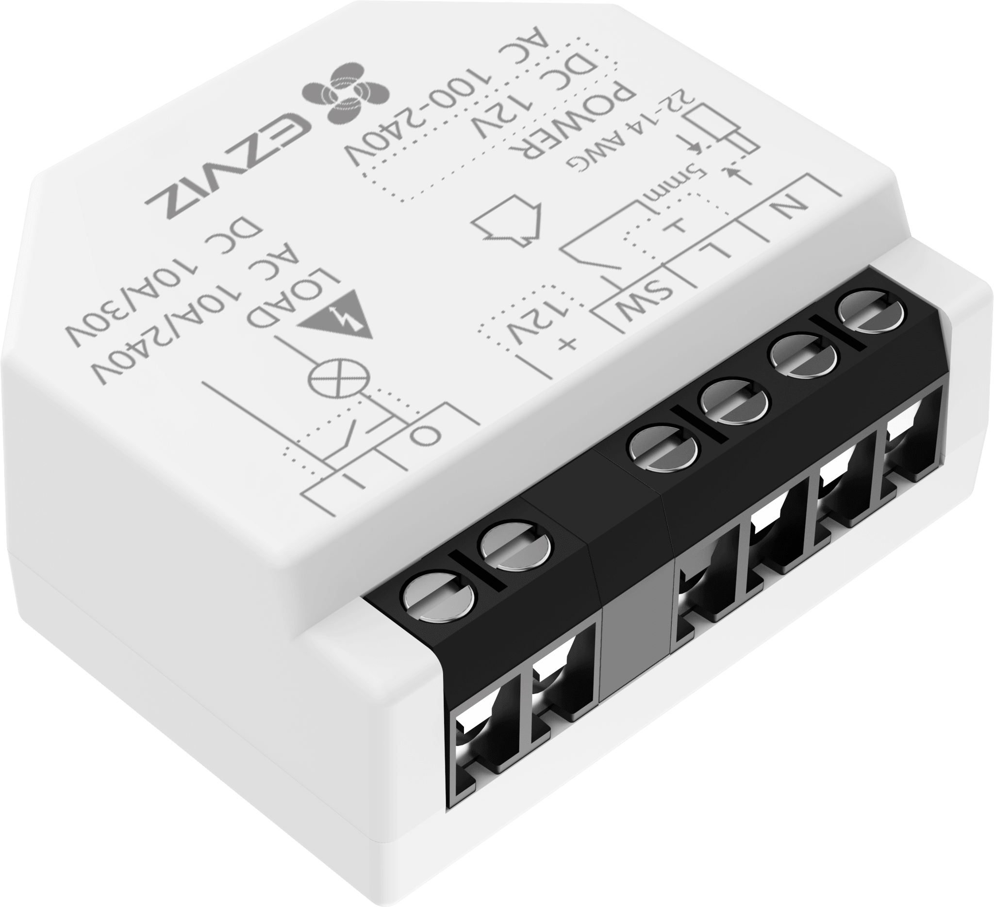 Relé Inteligente Wi-Fi, CS-T35-R100-WD, 16A 250VAC, Wi-Fi 6 y BLE, Control por App EZVIZ, Compatible con Google Assistant, Amazon Alexa y Matter, Protecciones de Temperatura y Sobrecarga