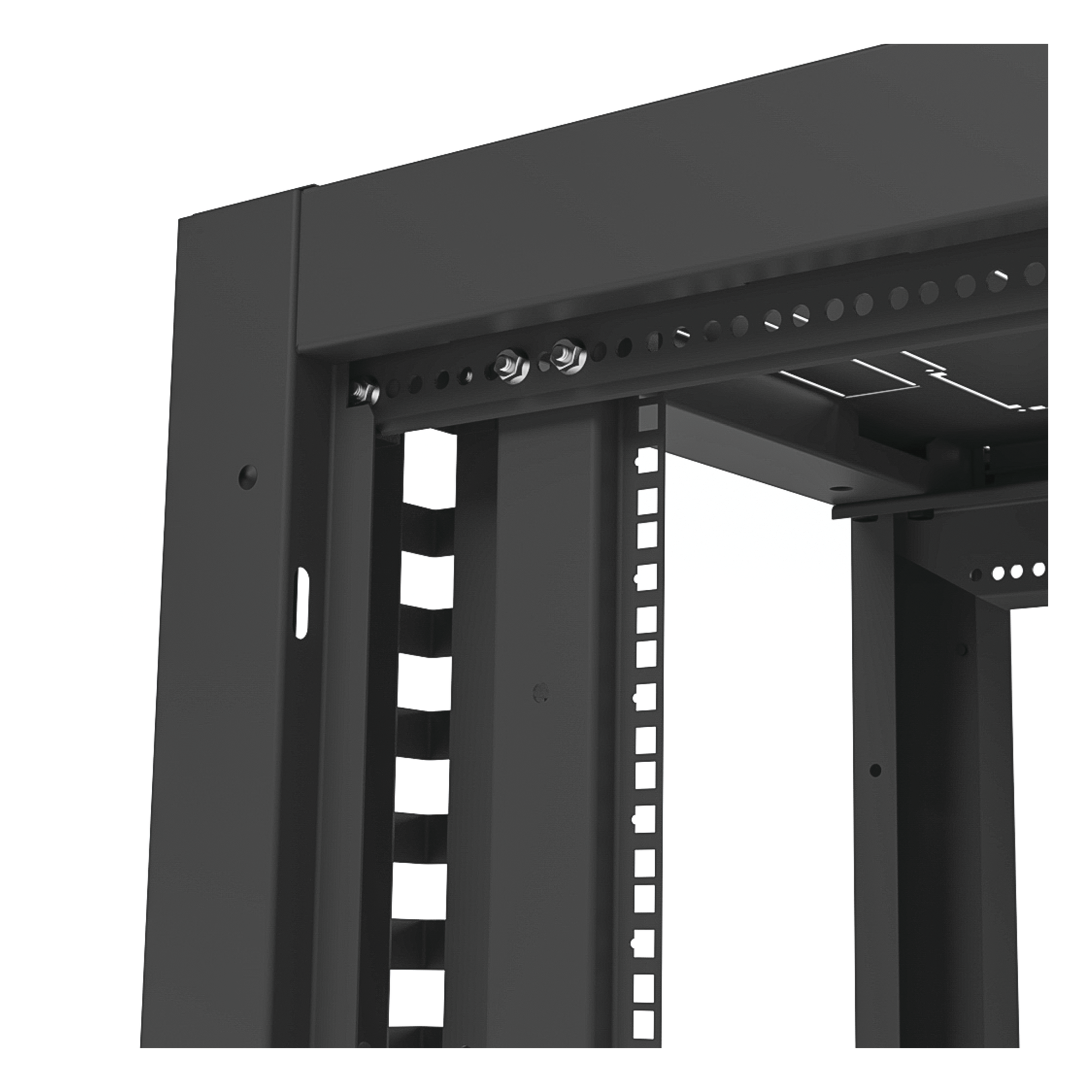 Gabinete de Piso 19in / 24UR / 600 mm Profundidad / Carga 532 kg / Puerta con Cristal Templado / Cierre 3 Puntos