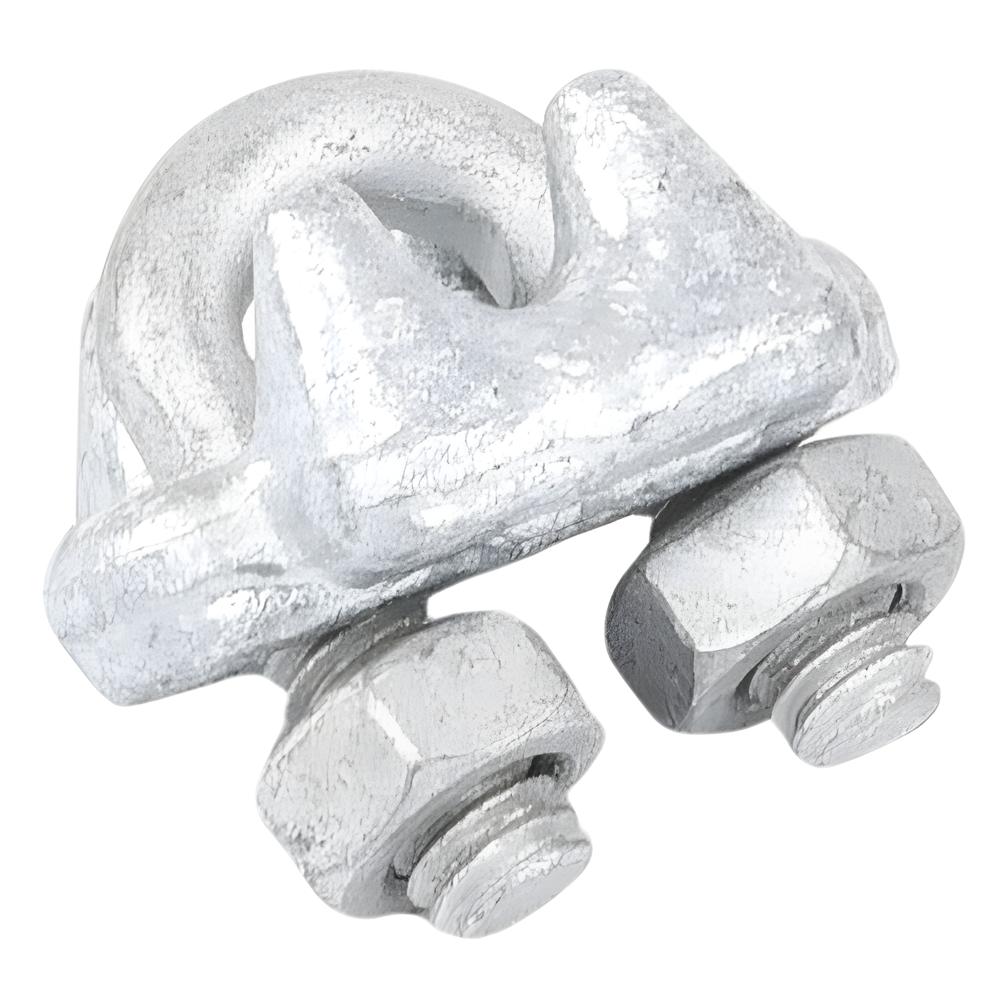 Nudo de Perro Abrazadera / Acero Forjado / Cable 3/16" / Galvanizado Inmersión en Caliente / Torque 15 N.m