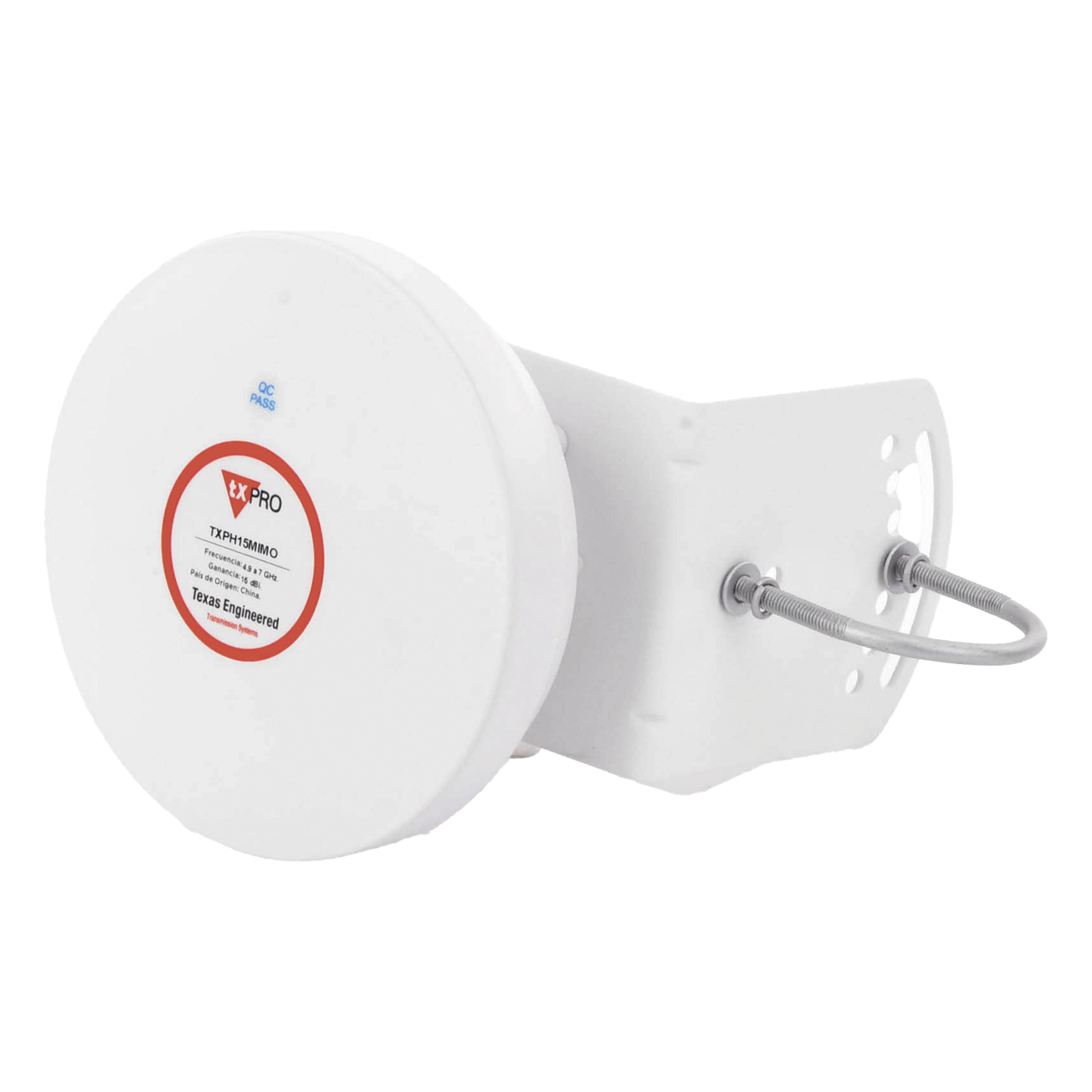 Antena Horn MIMO / 15 dBi / 4.9 - 7 GHz / Polarización Dual V/H 45° / RPSMA / -40 a +70°C (-40 a +158°F)