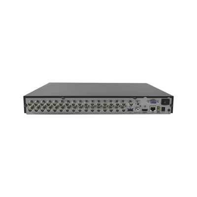 [Audio Bidireccional] DVR 32 Canales TurboHD + 8 Canales IP / 5 Megapixel Lite - 3K Lite / Acusense / Reconocimiento Facial  / Audio por Coaxitron / 2 Bahías de Disco Duro / H.265+ / Salida de Video en Full HD