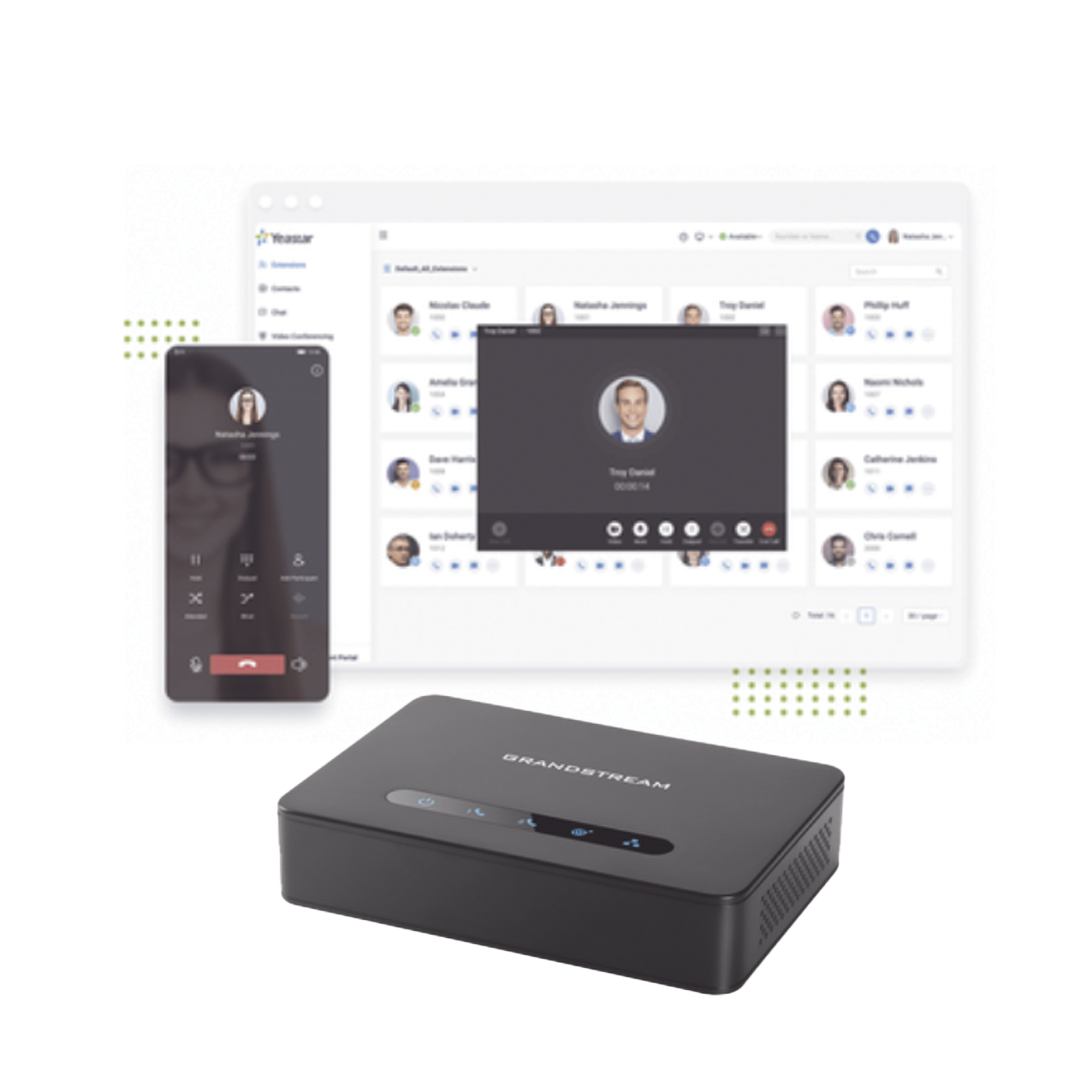 Conmutador Cloud Yeastar, 10 extensiones anuales, Gateway FXO para troncal analoga — YEASTAR · SKU KITYEASTARCLOUD