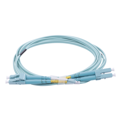 Jumper de Fibra Óptica / OM4 50/125 µm / LC-LC Dúplex / OFNR Riser / 2.0 mm / 2 Metros (6.56 Pies) — LINKEDPRO BY EPCOM · SKU LP-FOM4-LCLC-R02