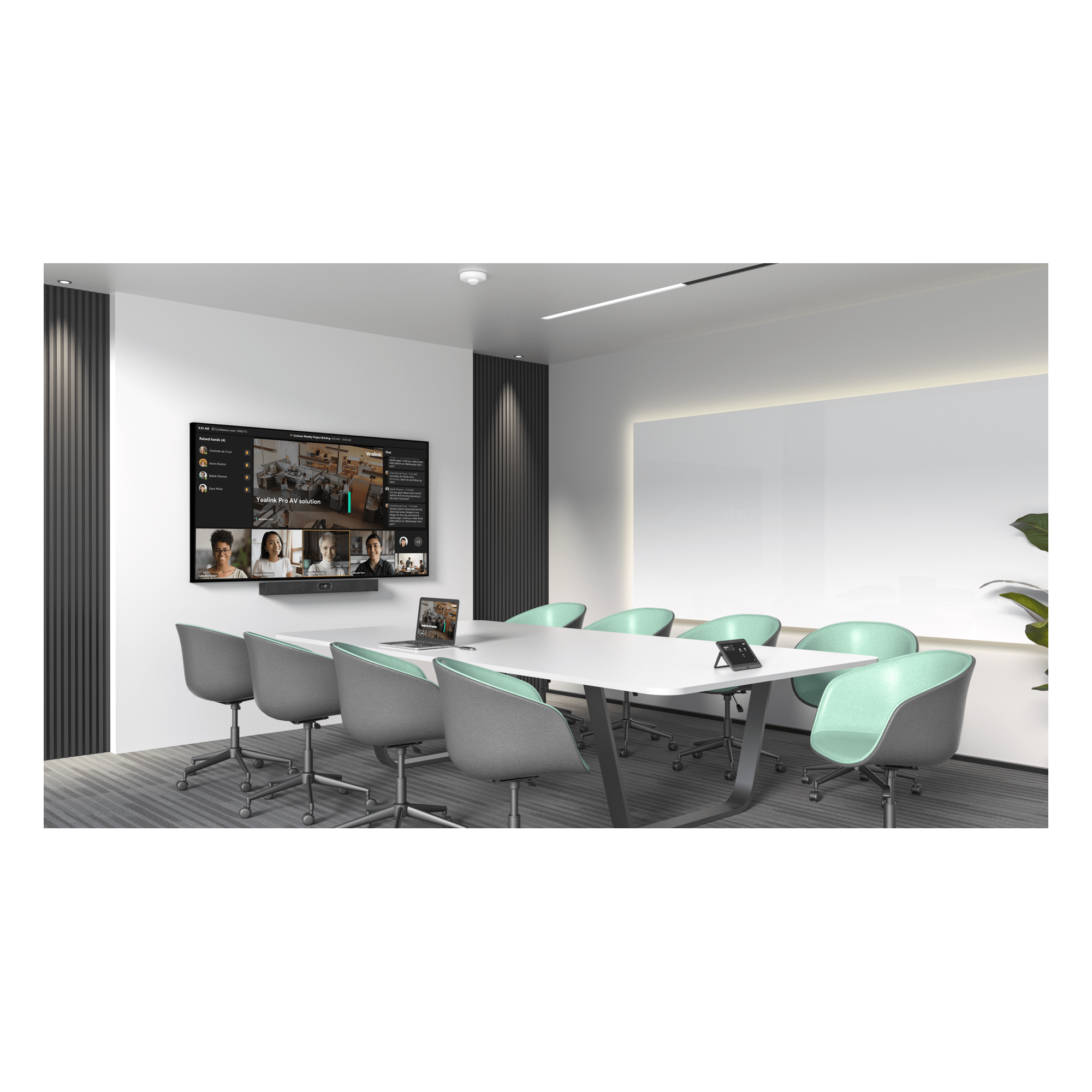Sistema de Videoconferencia / Intel Ultra5 125H con NPU / Dual Cámara 48 MP / Audio 6 m (19.7 ft) / Pantalla Táctil 11.6" / Microsoft Teams Nativo / PoE CAT5e