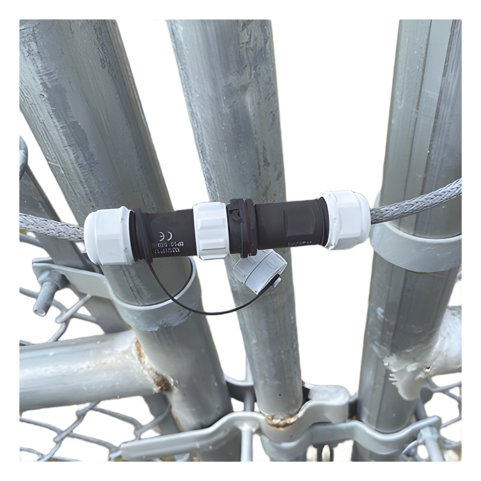 Conector de Empalme para Puertas Batientes / Sin Conducto / Sistema Ironclad / Puertas de Emergencia / Instalación Rápida — RBTEC · SKU GATE-CONN