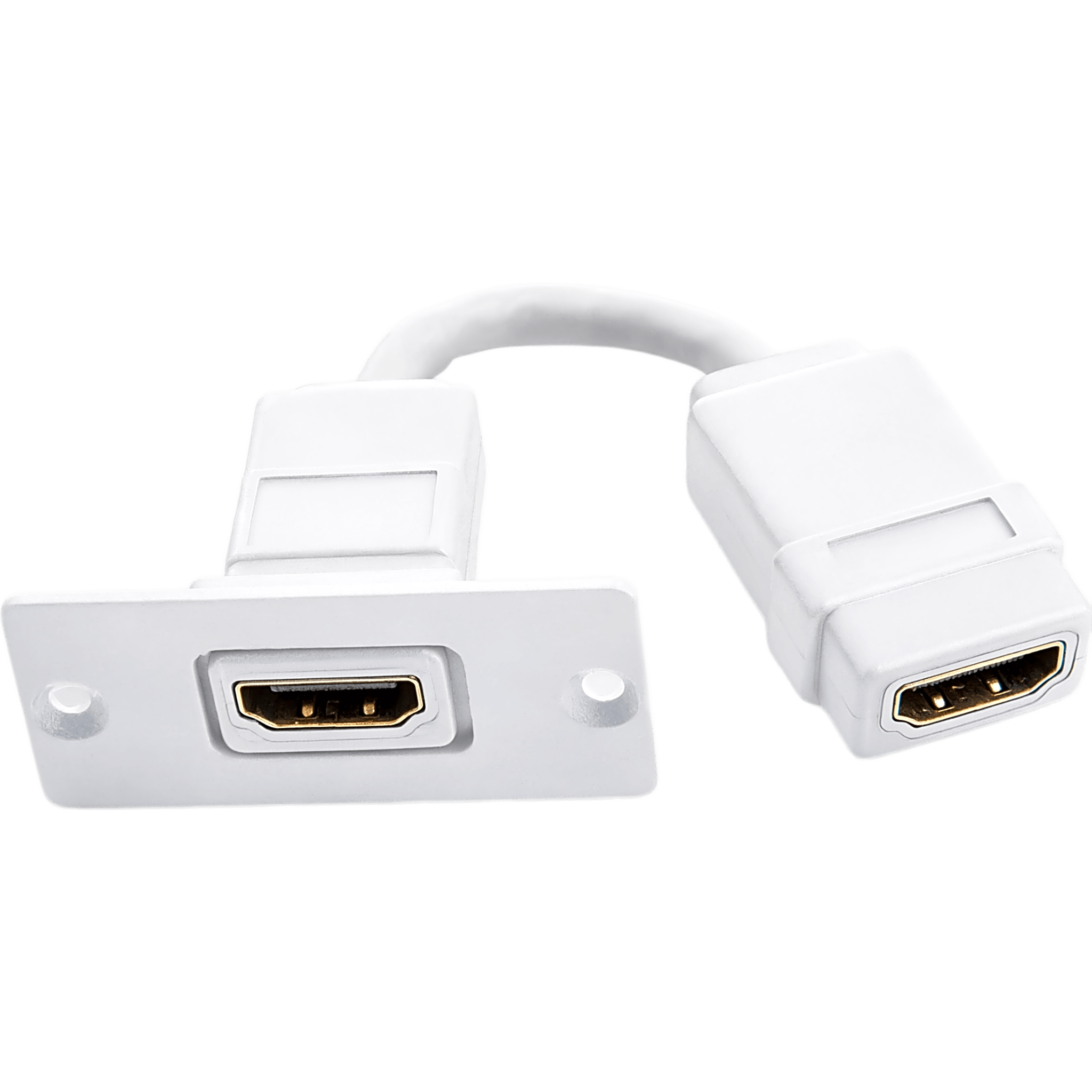 Wall Plate Inserción HDMI / Espacio Simple / Conexiones Frontal y Trasera / Diseño Pasivo / 5.05 x 5.80 x 2.34 cm — KRAMER · SKU W-H(W-HDMI)(W)