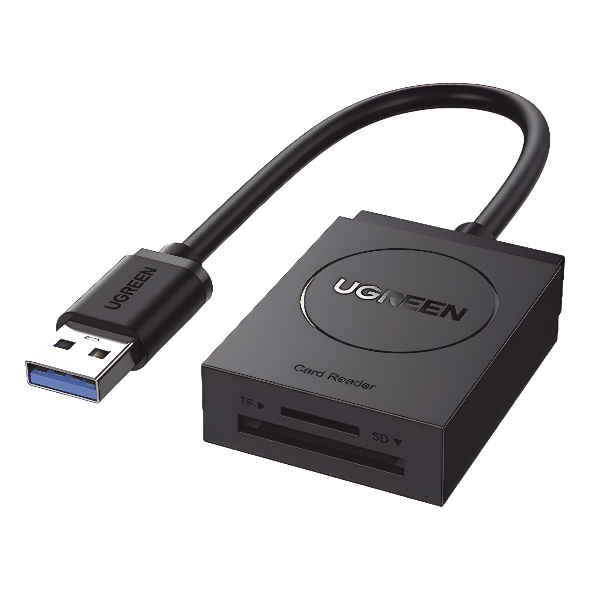 Lector de Tarjetas USB-A 3.0 / Dual Slot SD y MicroSD / 5 Gbps / Hasta 2 TB / Cable 15 cm (5.9 in) — UGREEN · SKU 20250