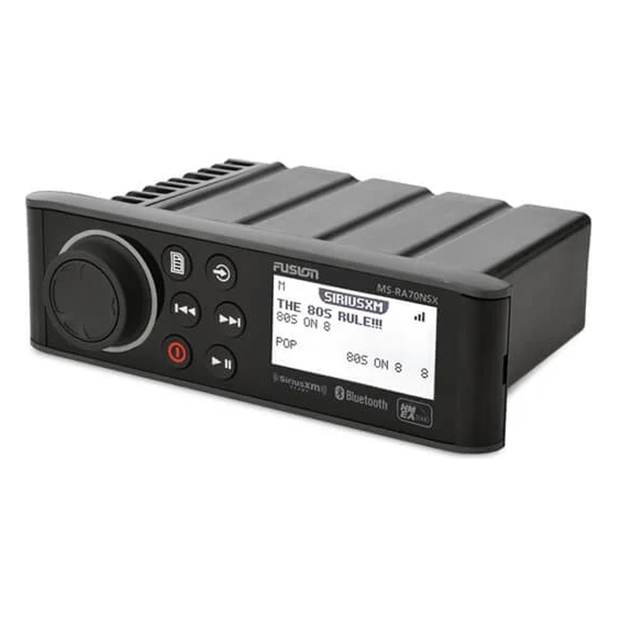 Sistema de Audio Marino / Pantalla LCD Monocroma 2.6" / Multi-Zone 2 Zonas / Potencia Pico 200 W / Bluetooth y ANT / IPX7 / Compatible SiriusXM y DAB+