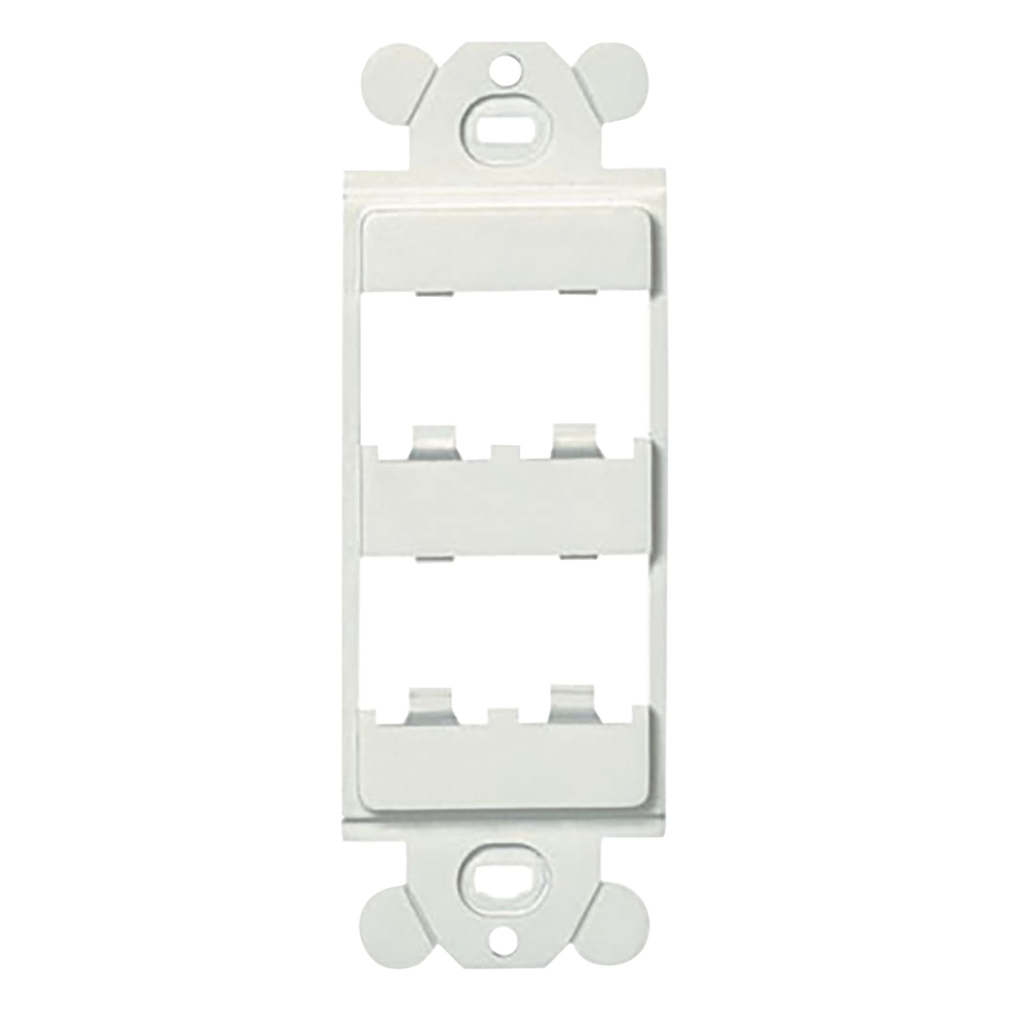 Marco de Módulo Dúplex / 4 Espacios Mini-Com / GFCI Estándar / Color Blanco / RoHS — PANDUIT · SKU CFG4WH