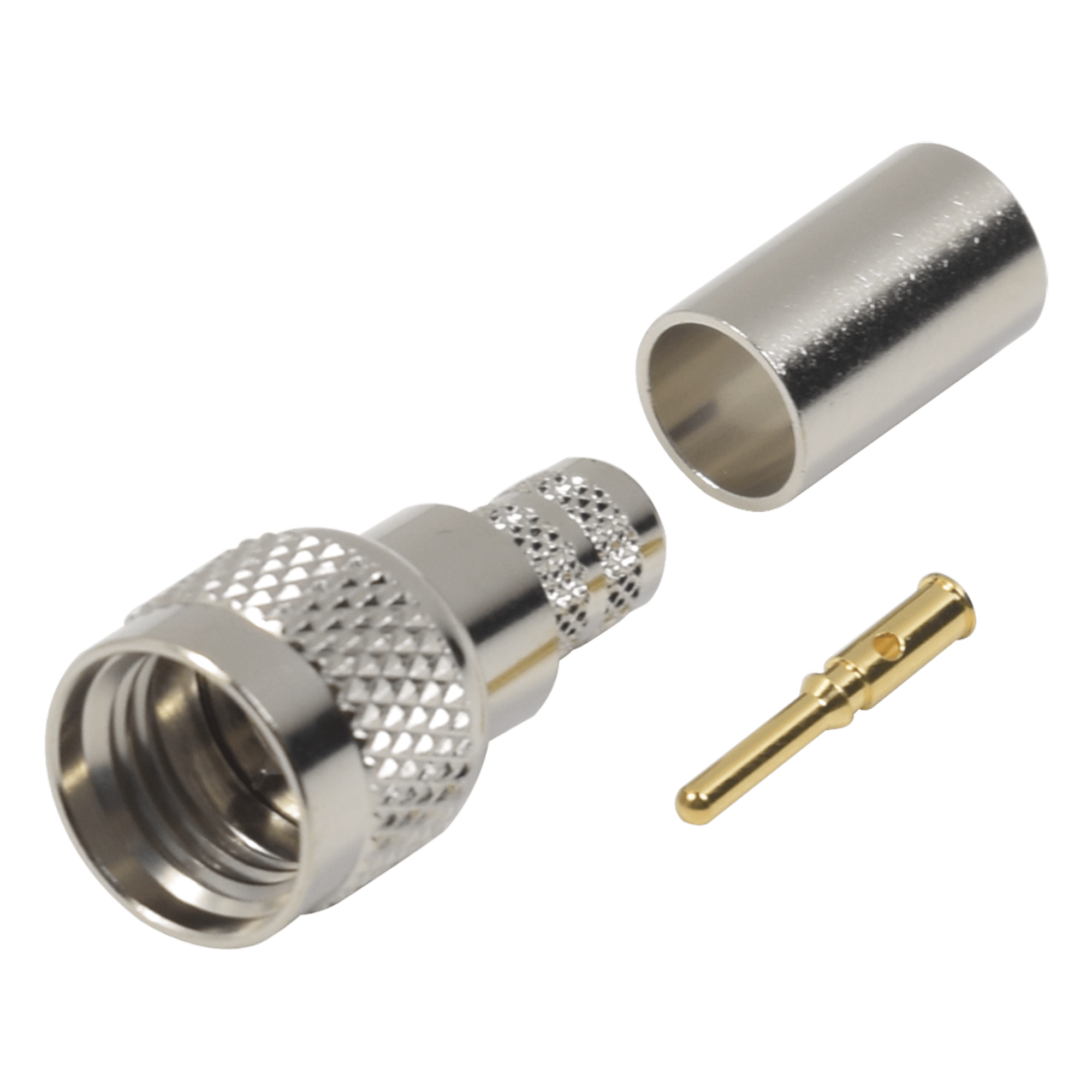 Conector Mini-UHF Macho / 50 Ohm / Anillo Plegable / LMR-240, RG-8/X, Belden 9258 / 0.24 m (0.8 ft) Cable — RF INDUSTRIES,LTD · SKU RFU-600-1X