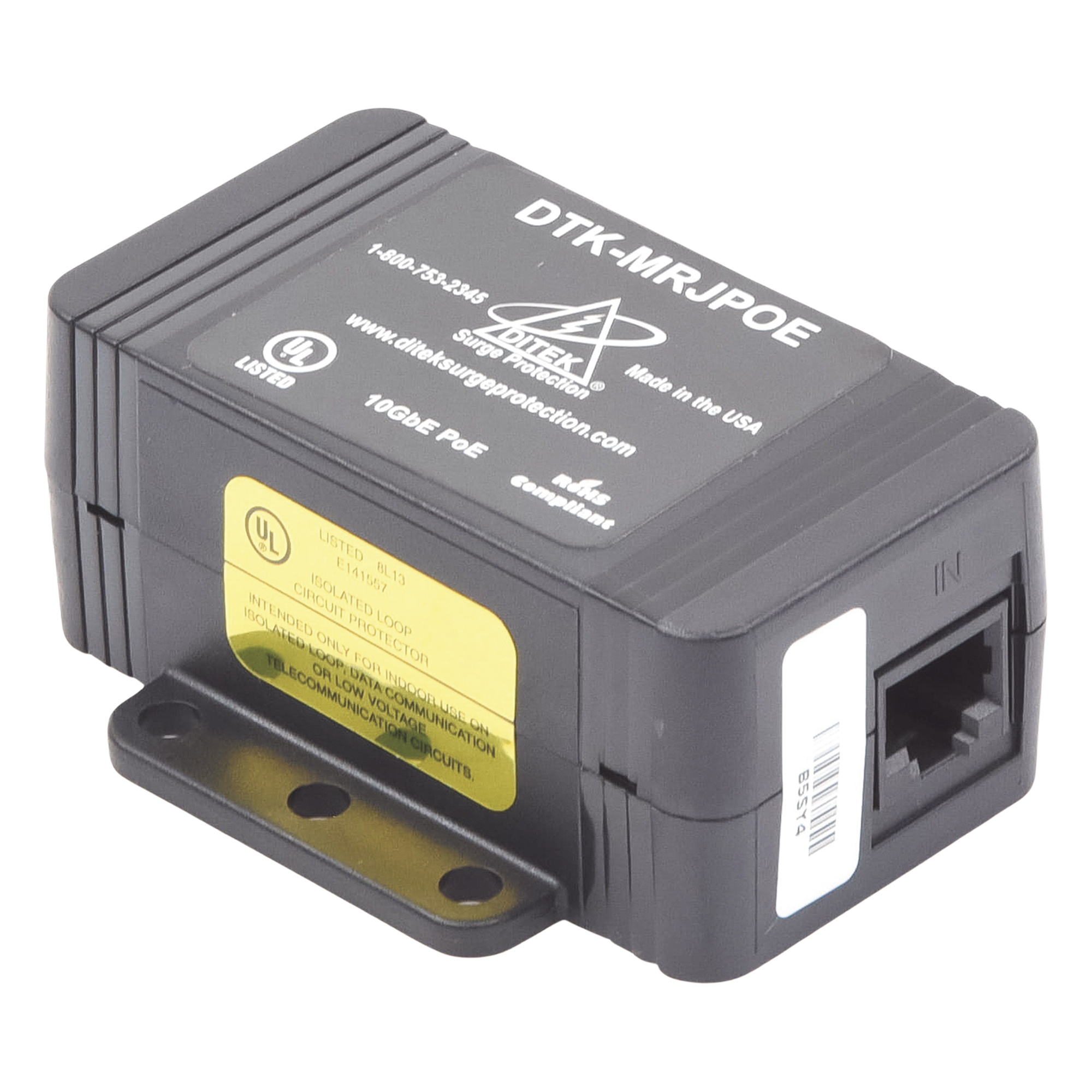 Protector PoE / RJ45 Hembra / 10 GbE / PoE y HiPoE / Cámaras IP y WAP