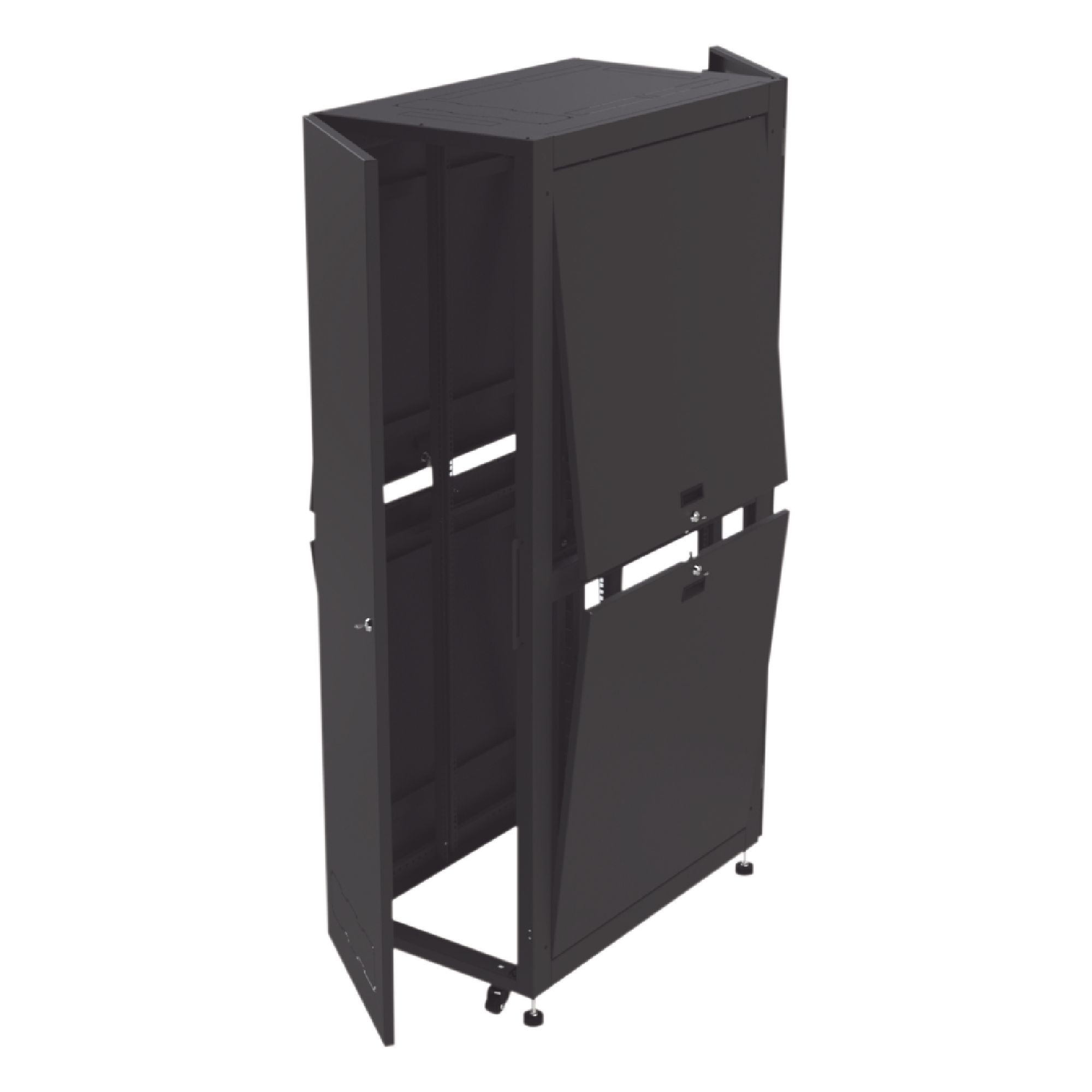 Gabinete Rack de Piso / 19" Estándar / 42UR / 600 mm x 1000 mm / Acero / Puerta con Cristal Templado