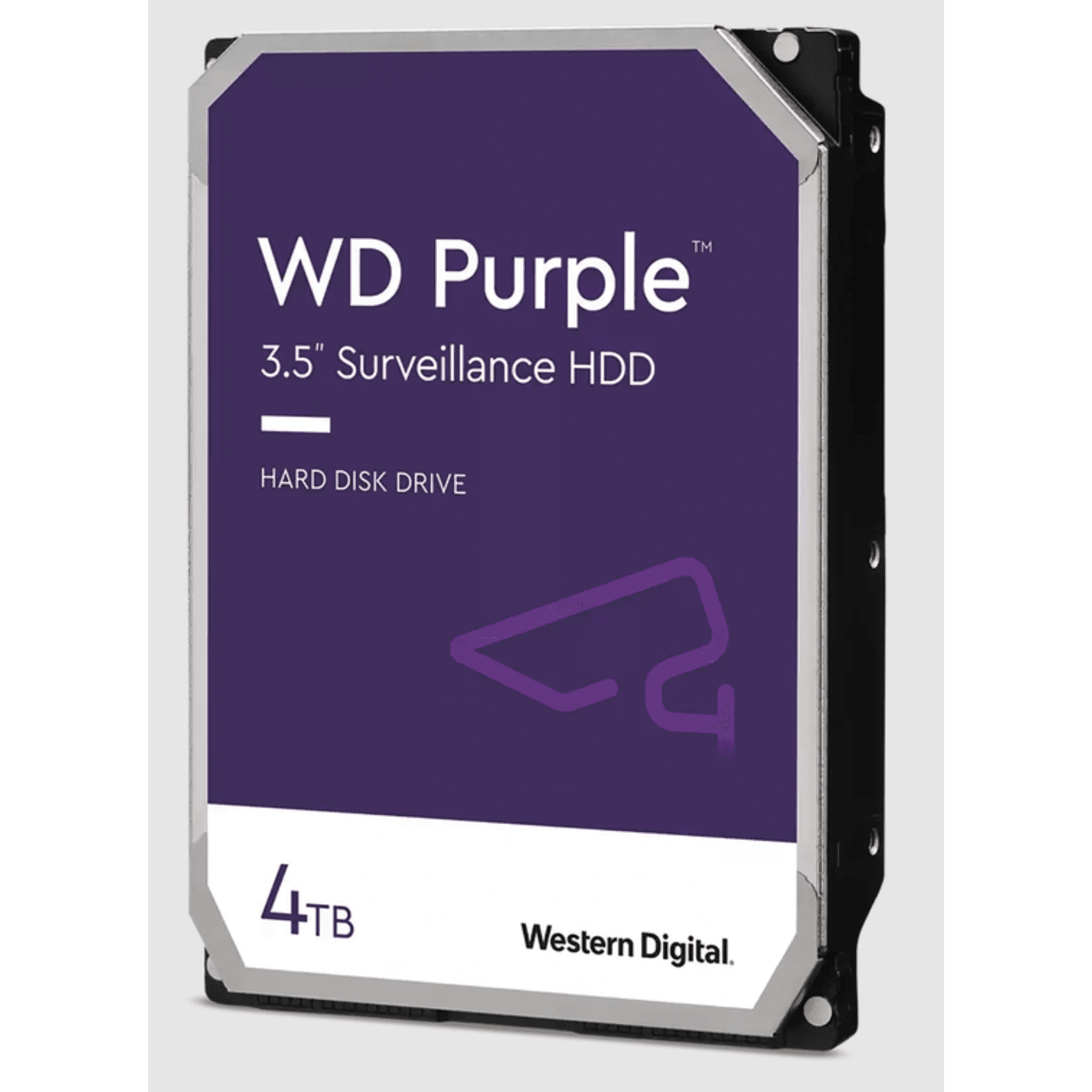 Disco Duro Surveillance / 4 TB / SATA 6 Gb/s / 3.5" / AllFrame / 180 TB Workload Anual / 64 Cámaras HD / 16 Bays — Western Digital (WD) · SKU WD44PURZ