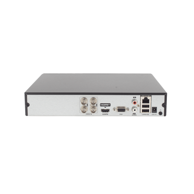 DVR Pentahíbrido / 8 Canales (4 TURBOHD + 4 IP) / 8 Megapixel (4K) / Audio Bidireccional por Coaxitron / AcuSense / H.265+ / 1 Bahía HDD hasta 10 TB