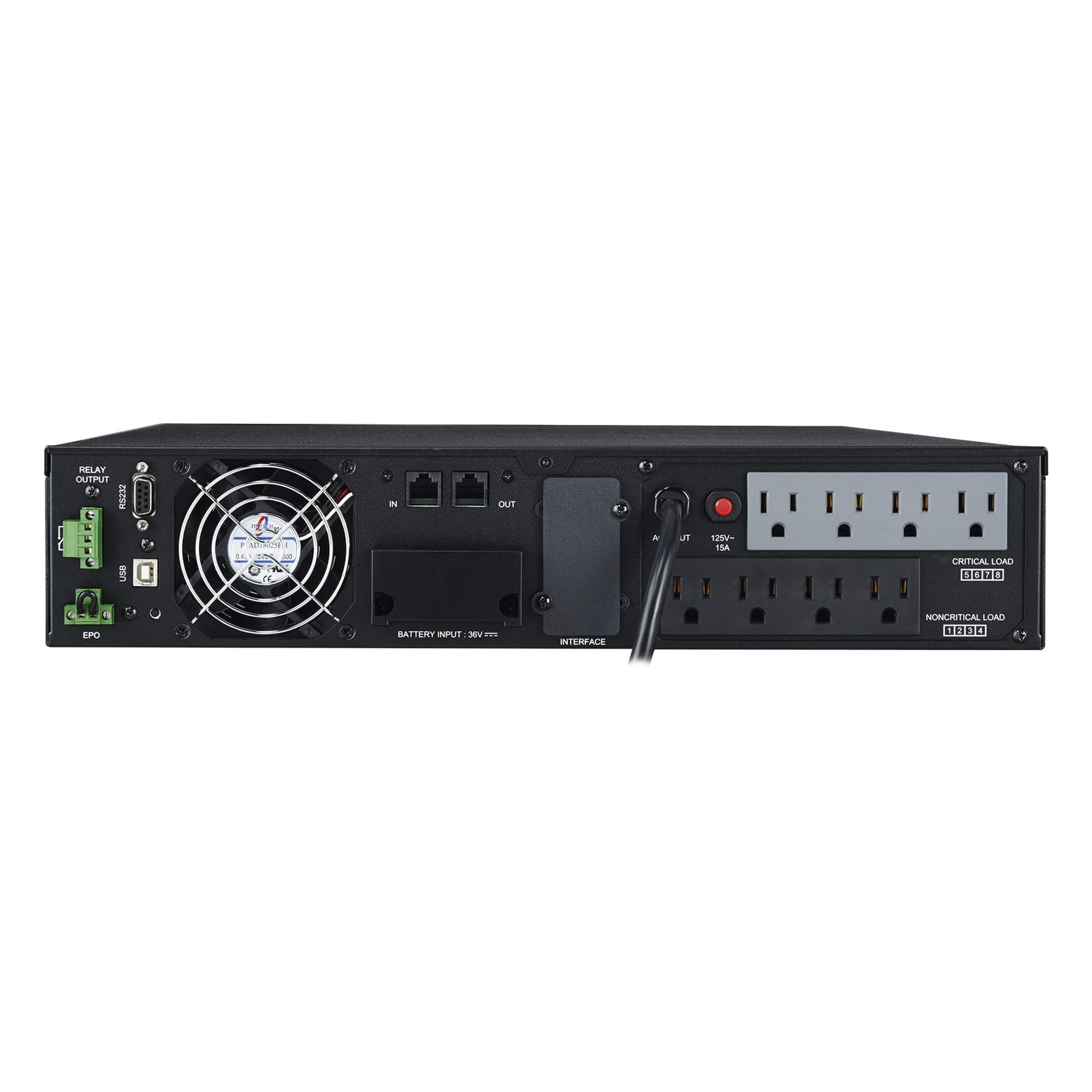 UPS de 1500 VA/1350 W, Online Doble Conversión, Entrada 120 Vca NEMA 5-15P, Onda Senoidal Pura, Rack o Torre de 2 UR, Con  8 Tomas NEMA 5-15R