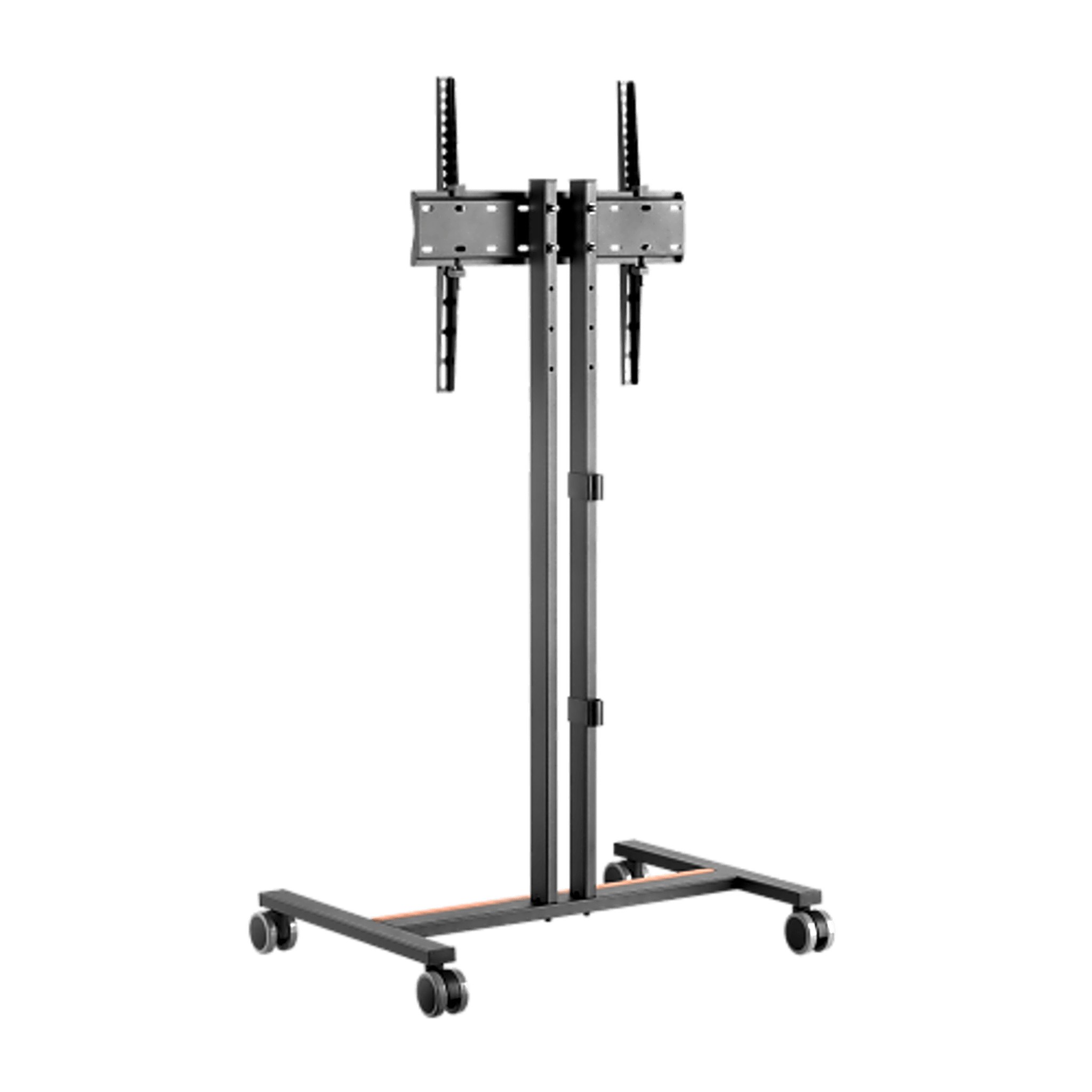 Soporte Móvil para Pantalla | Compatibilidad VESA 200x200 hasta  600x400 / Ruedas con Frenos / Ajuste de Altura y Ángulo / Soporte para TV de hasta 55 Pulgadas / Capacidad de Peso 35 kg