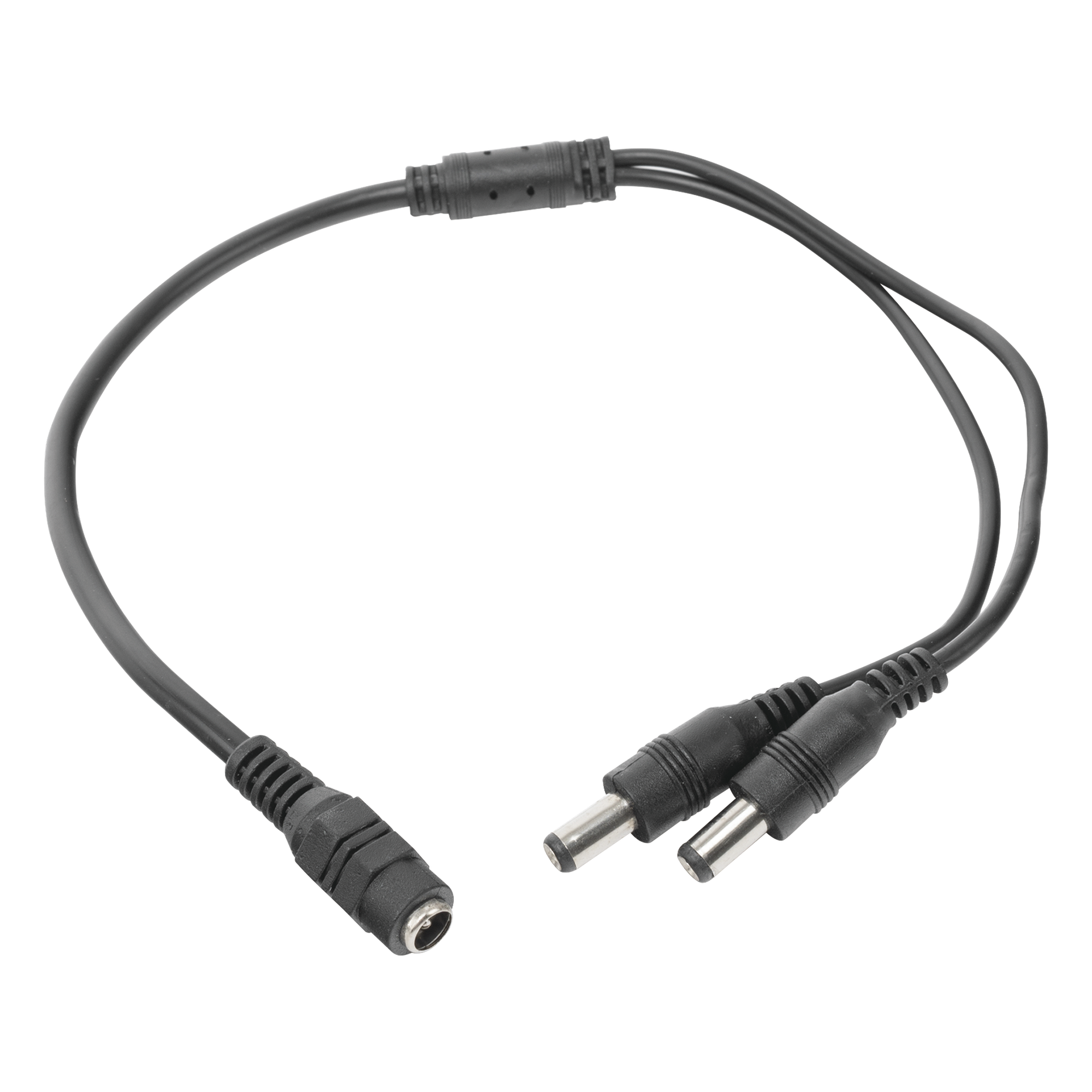 Cable Splitter DC / 5.5x2.1 mm Hembra a 2 Macho / 22 AWG / 24 AWG / 5A a 12 VCC / 19 cm — SYSCOM · SKU JRF51
