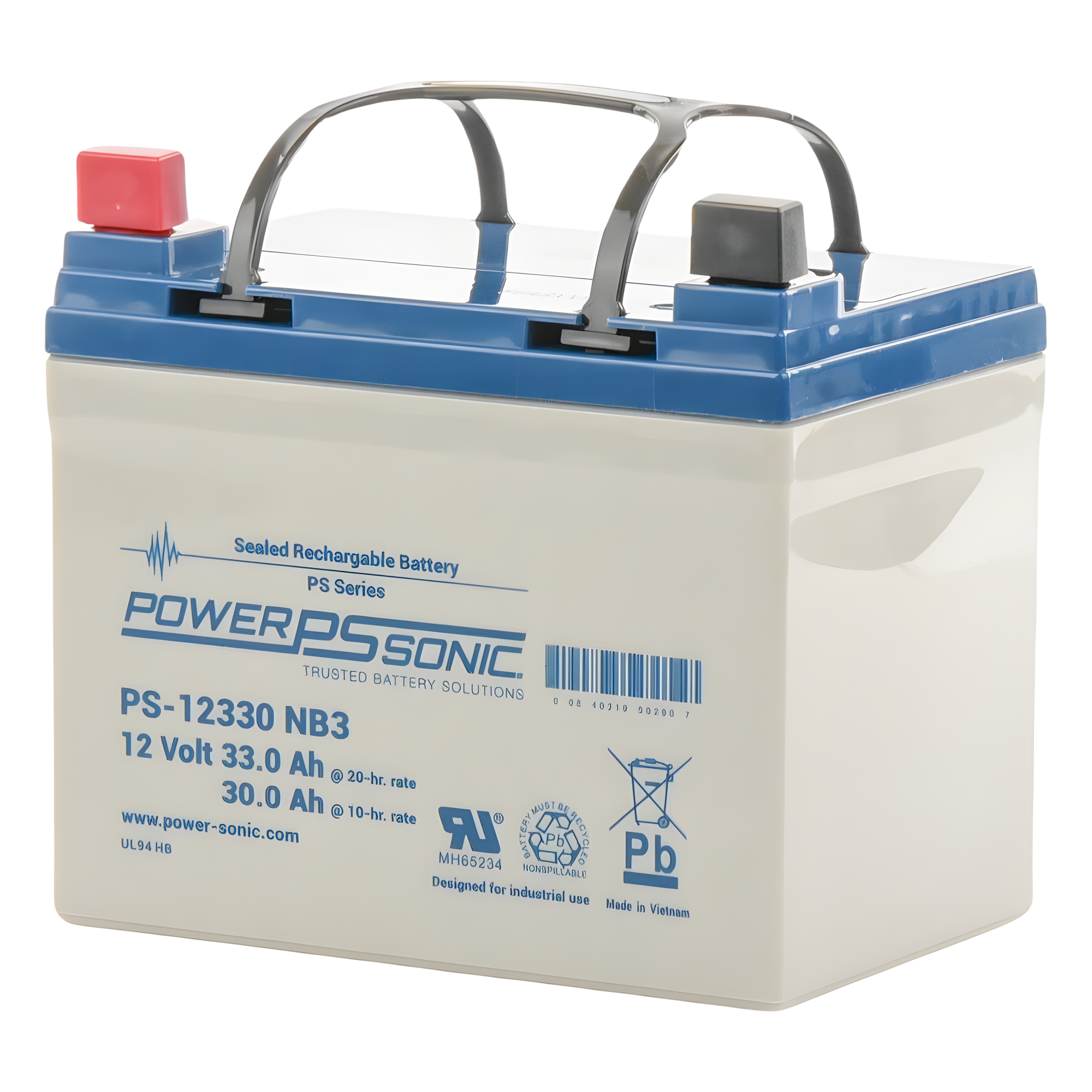 Batería de Respaldo AGM/VRLA / 12V / 33 Ah / Terminales NB3 / 5 Años Vida Útil / Sellada Libre de Mantenimiento