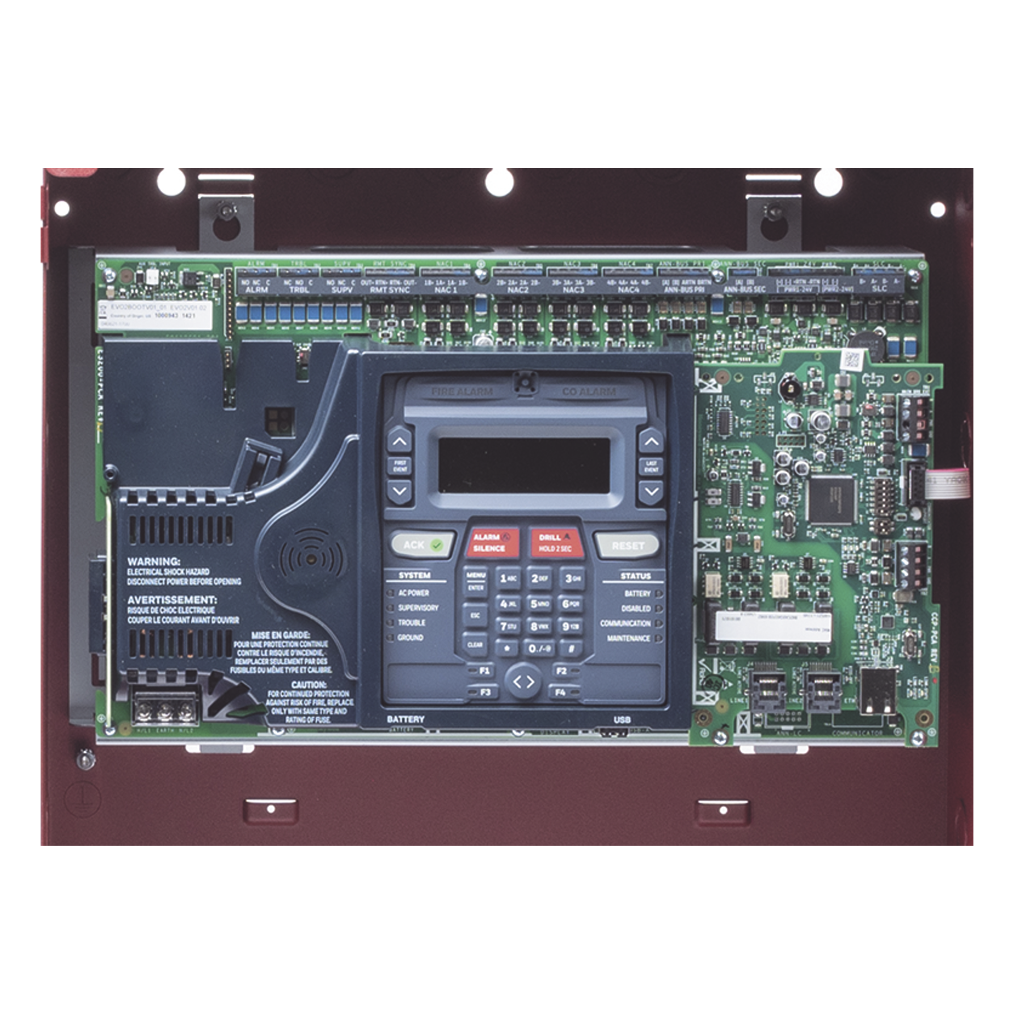 Panel de Control de Alarma Contra Incendio Direccionable / 198 Dispositivos SLC / Comunicador Dual POTS e IP / 4 NAC Clase A/B / Activación ECC-50/100