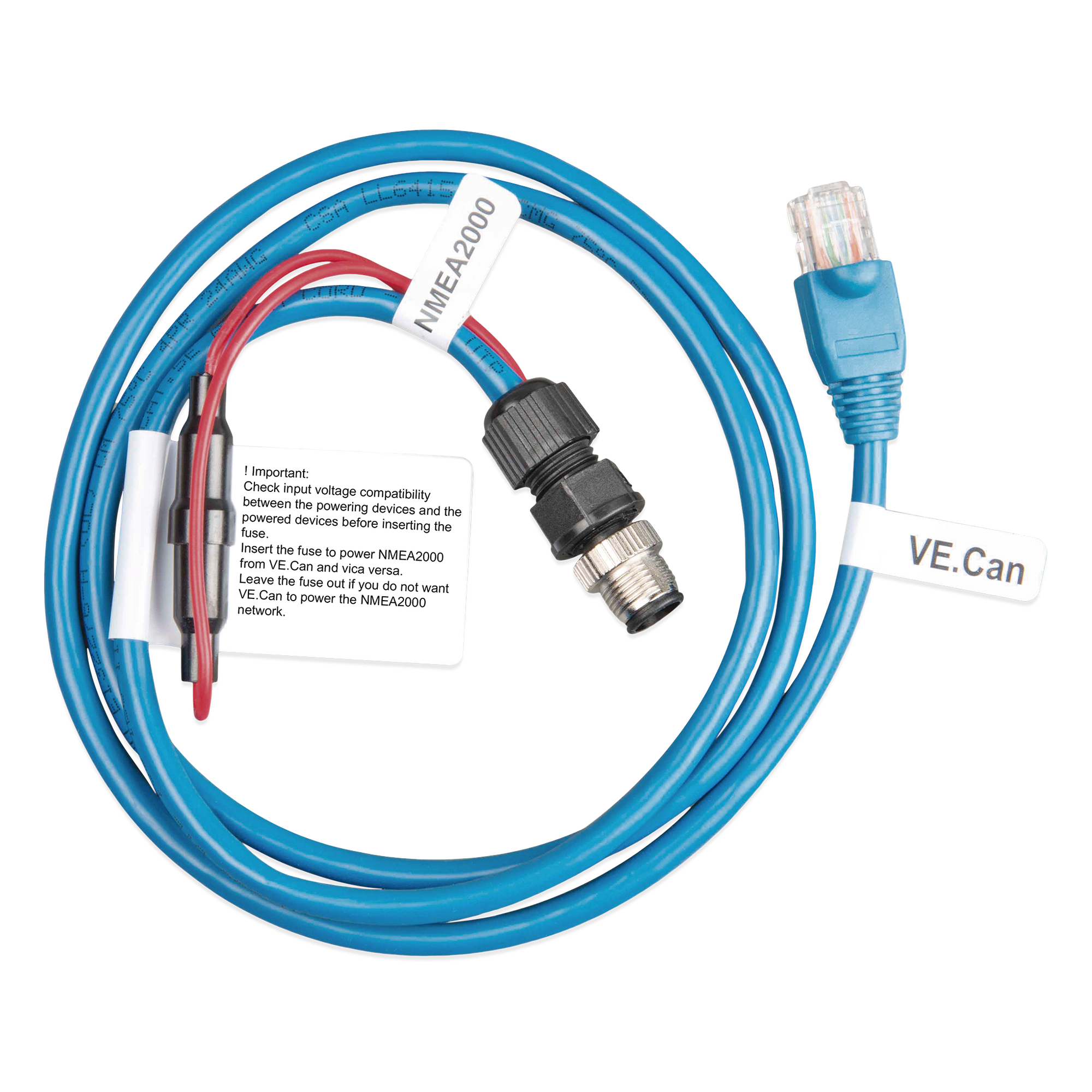 Cable de Interfaz Náutico / VE.CAN a NMEA 2000 / Certificado NMEA 2000 / Compatible Simrad Lowrance Garmin / Diseño Marinizado — VICTRON ENERGY · SKU VE.CAN/NMEA2000